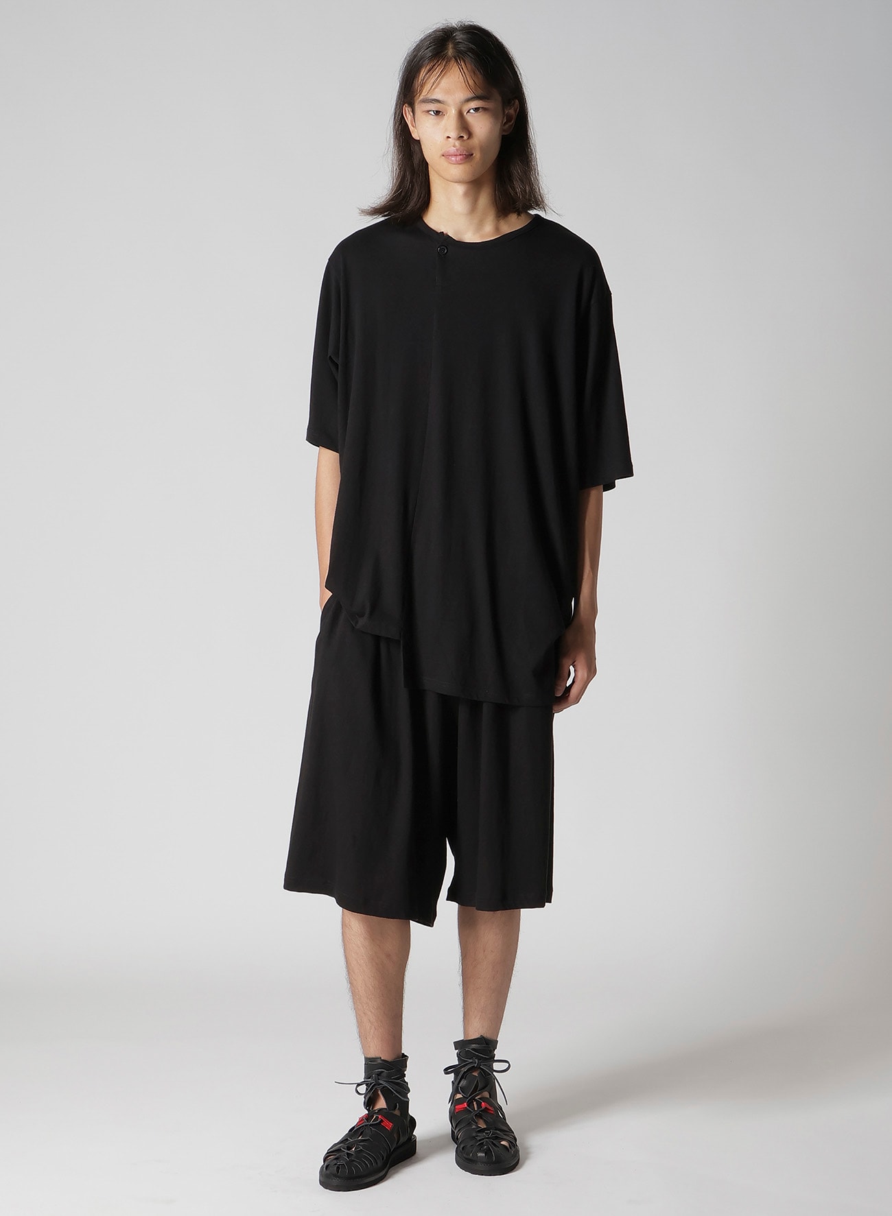 30/- COTTON LINEN PS PANELED SHORT SLV T