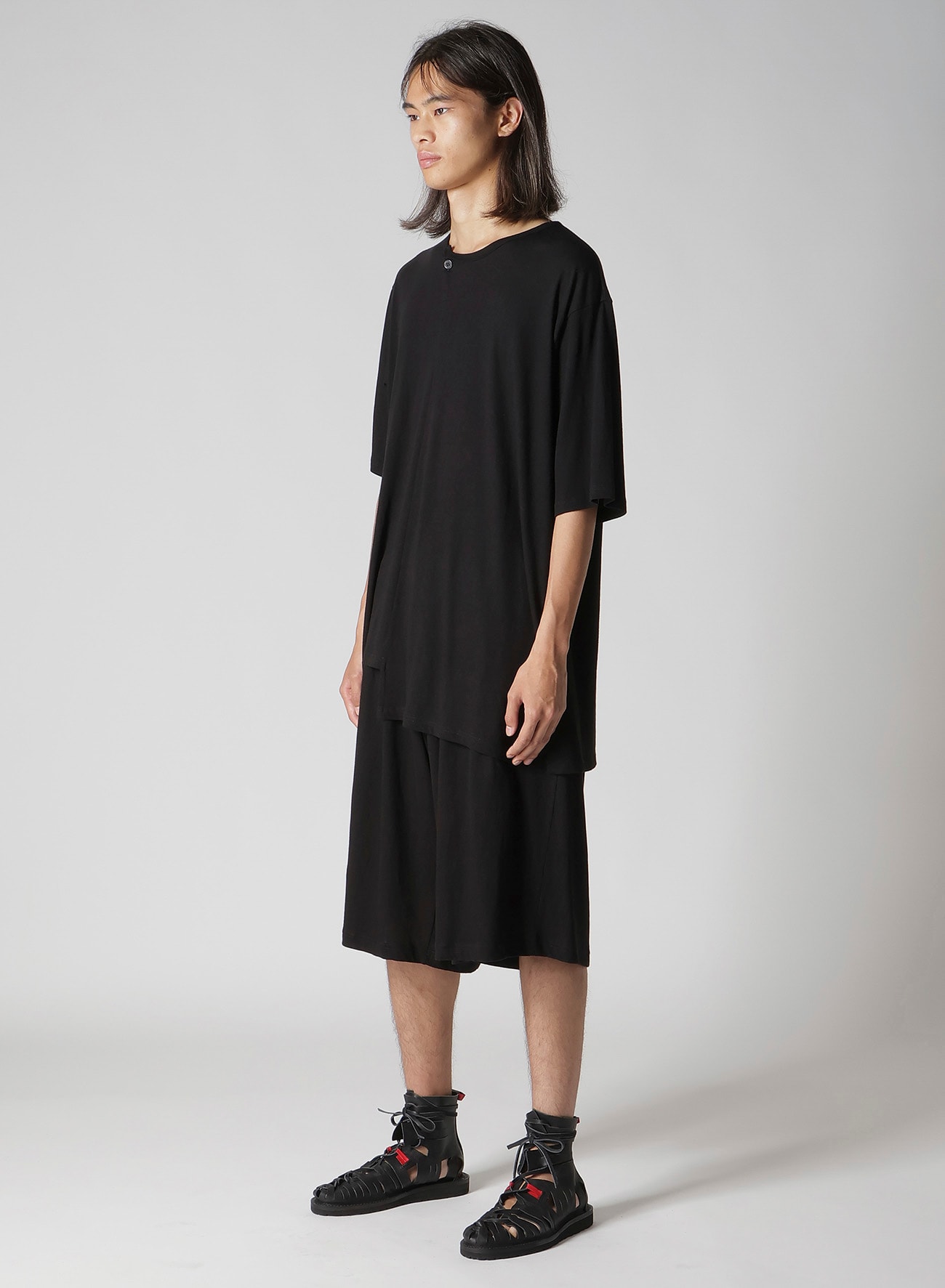 30/- COTTON LINEN PS PANELED SHORT SLV T