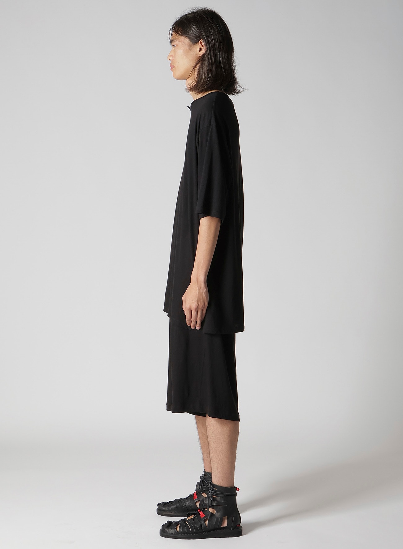 30/- COTTON LINEN PS PANELED SHORT SLV T