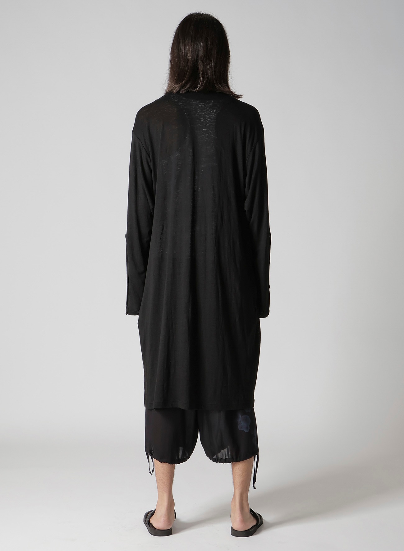 60/- LINEN PLAIN STITCH DRAPED D CARDIGAN