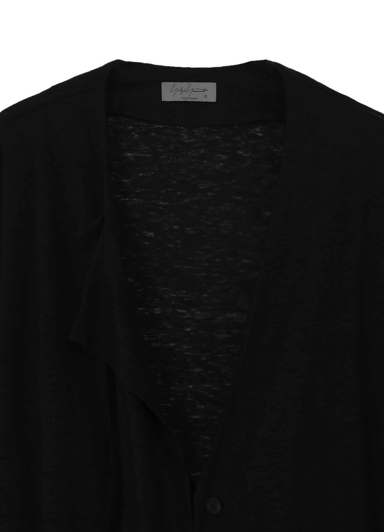 60/- LINEN PLAIN STITCH DRAPED D CARDIGAN