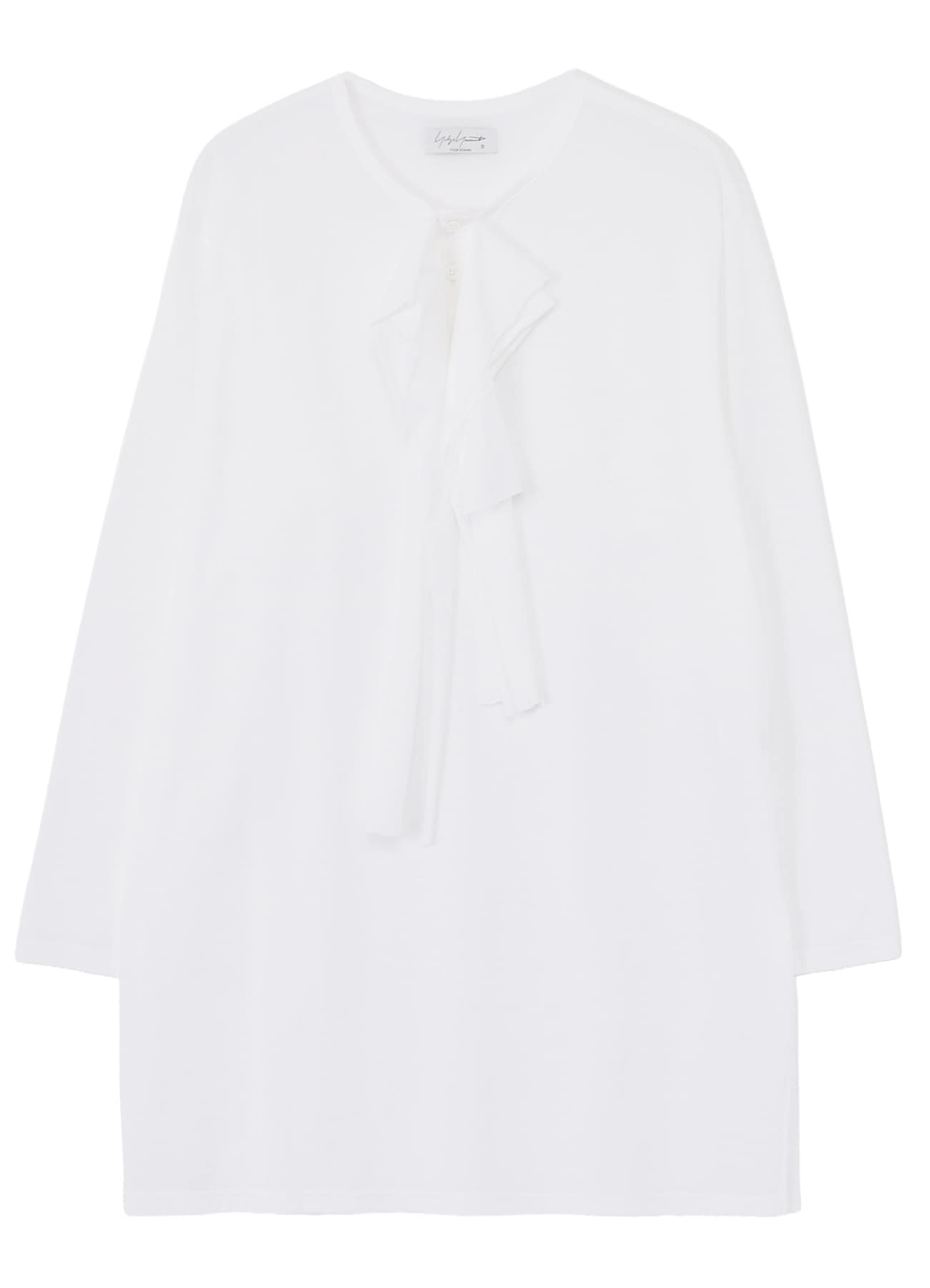 100/- PLAIN STITCH DRAPE DETAIL LONG SLV T