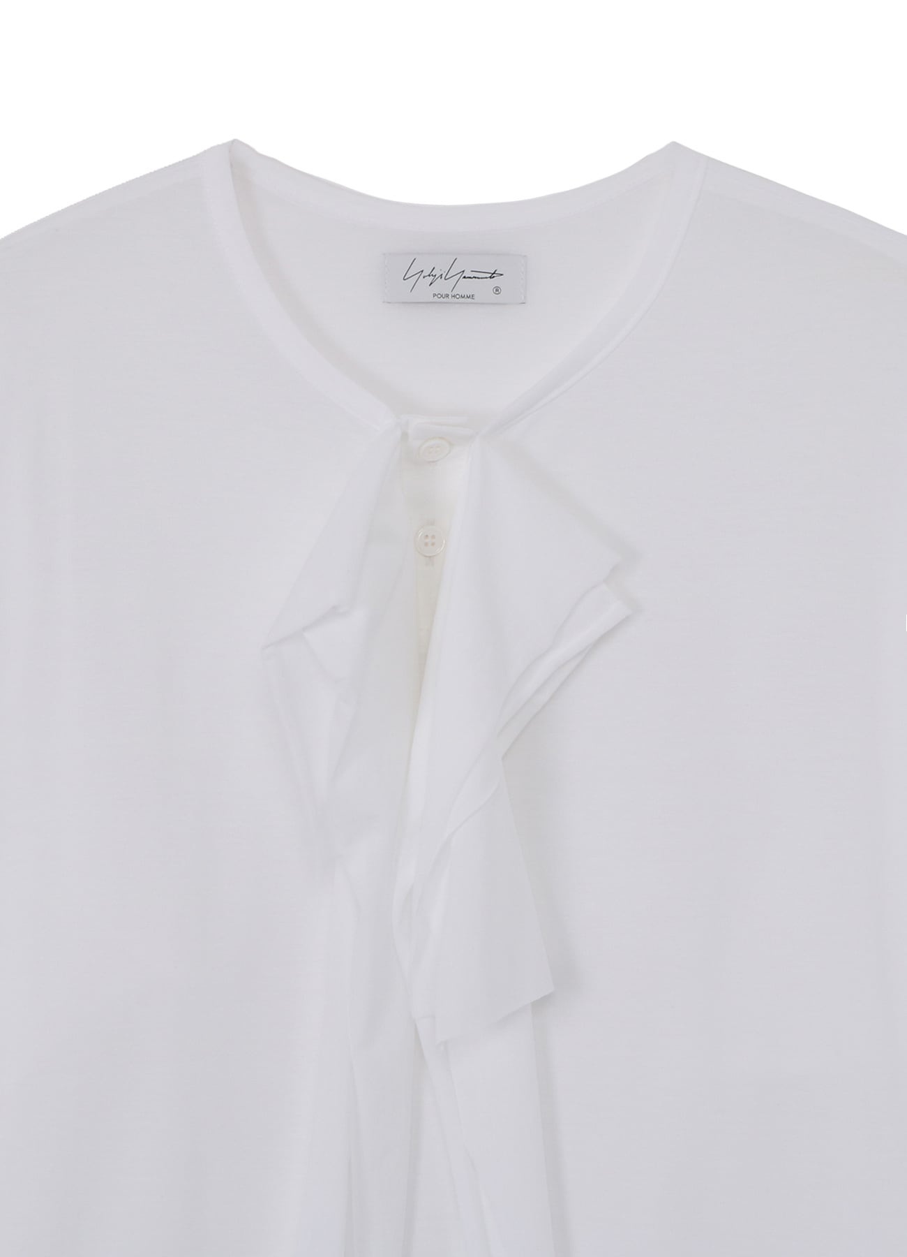 100/- PLAIN STITCH DRAPE DETAIL LONG SLV T