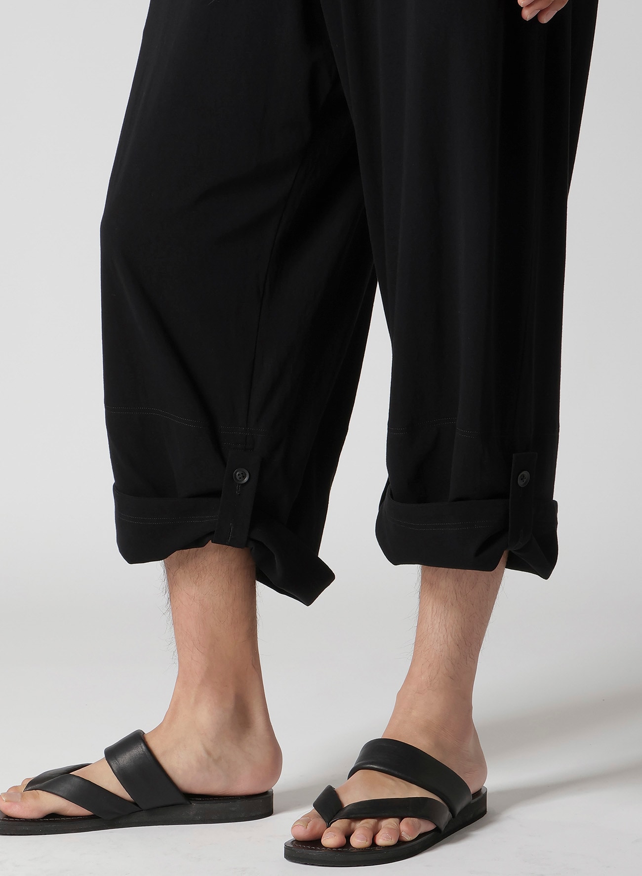 40/- HIGH TWISTED JERSEY TAB DETAIL PANTS