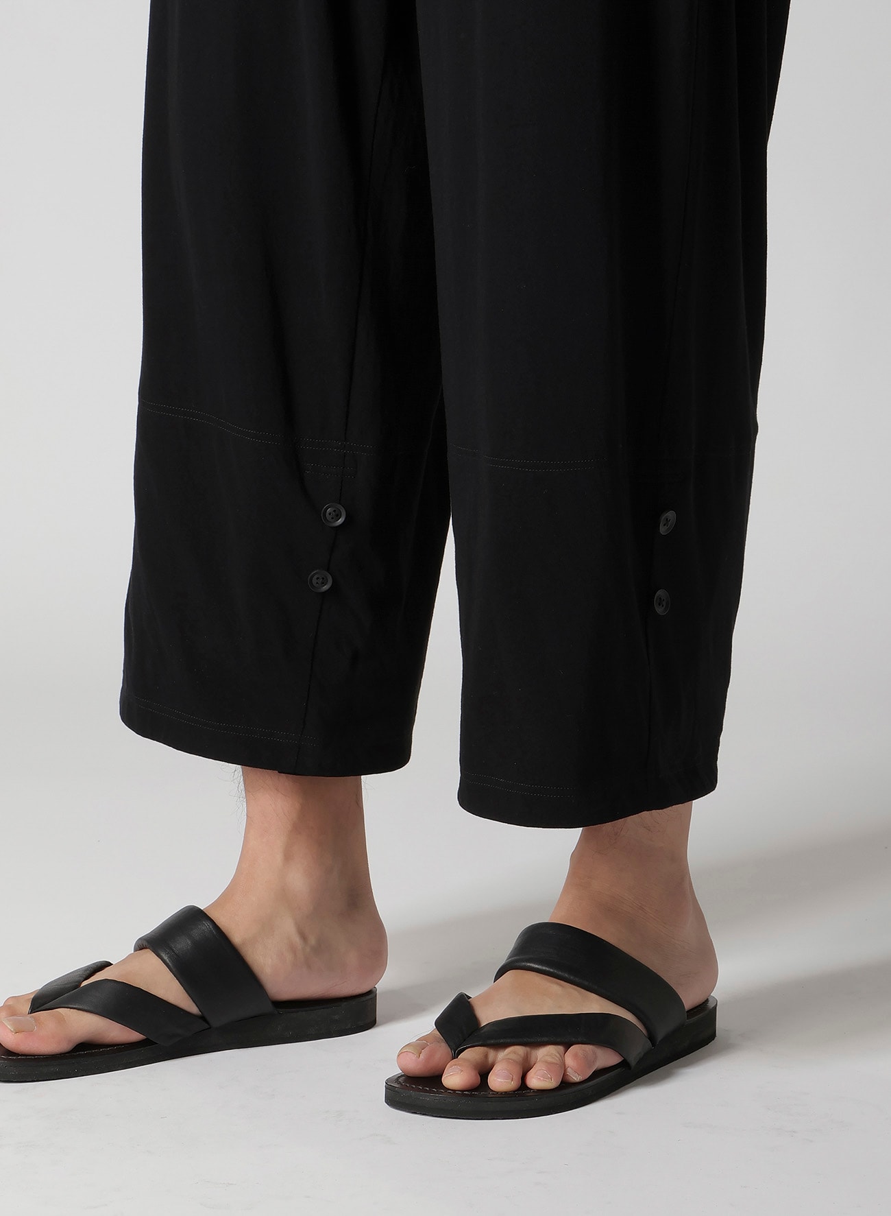 40/- HIGH TWISTED JERSEY TAB DETAIL PANTS