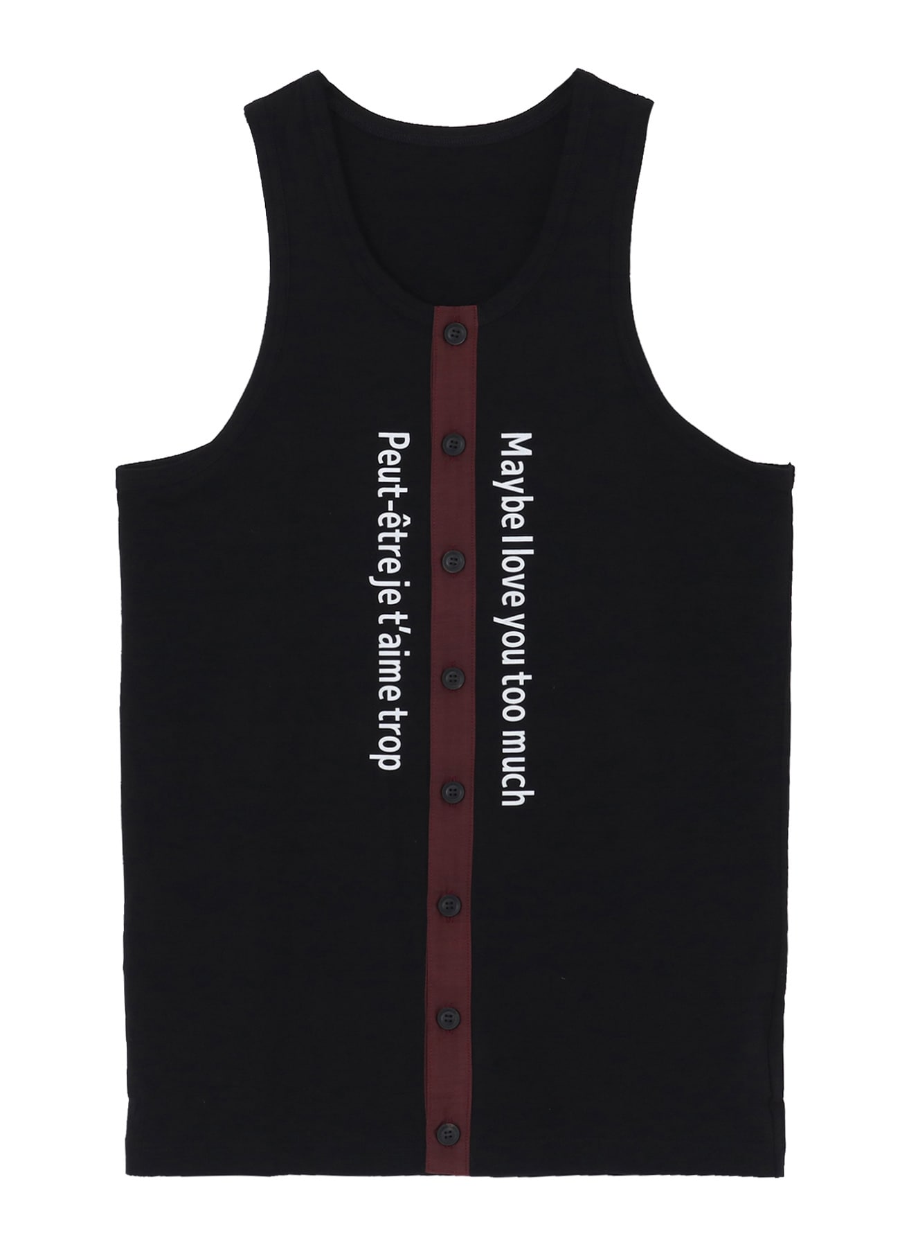 PLAIN STITCH FRONT BUTTON TANK A