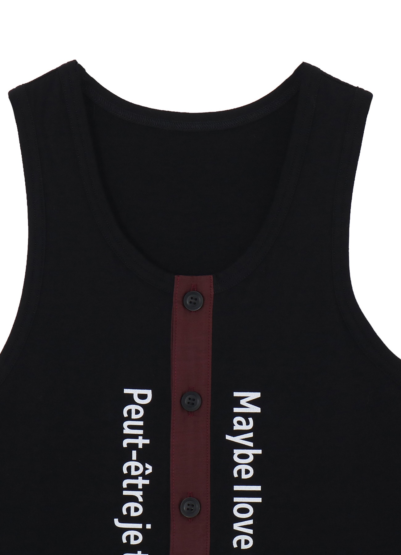 PLAIN STITCH FRONT BUTTON TANK A