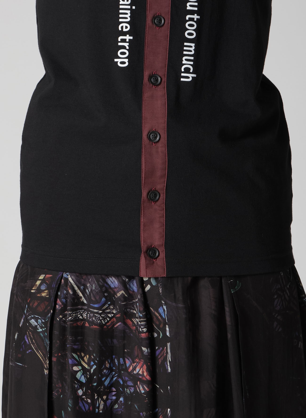 PLAIN STITCH FRONT BUTTON TANK A