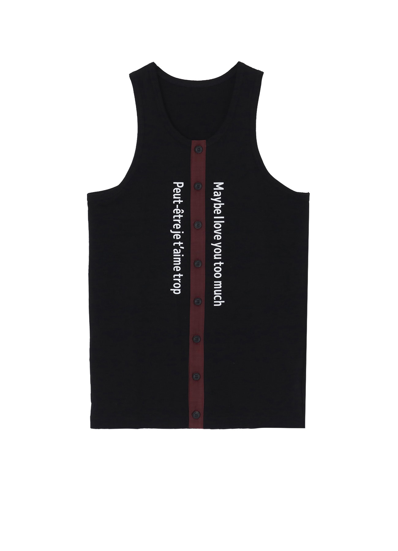 PLAIN STITCH FRONT BUTTON TANK A