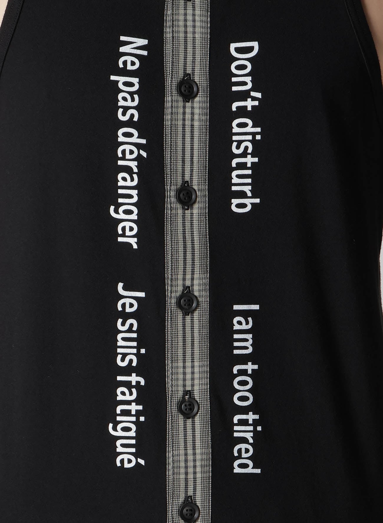 PLAIN STITCH FRONT BUTTON TANK TOP