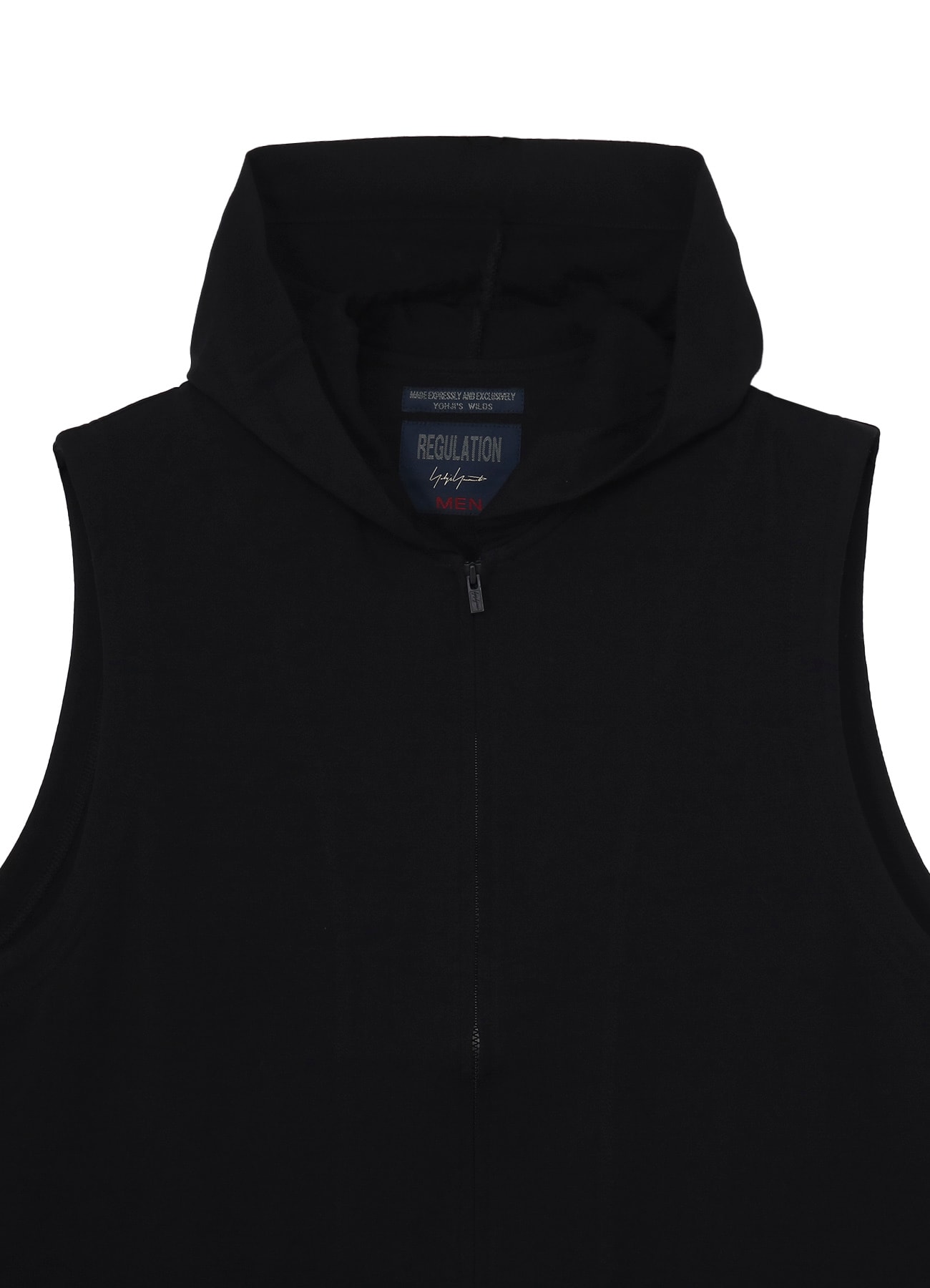 40/2 COMBED PLAIN STITCH HOODED ZIP VEST