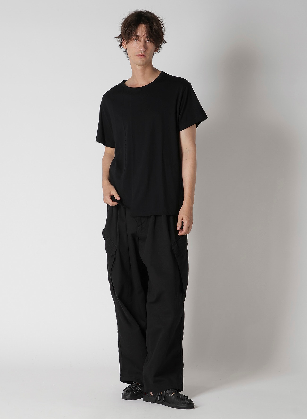 30/- COMBED PLAIN STITCH PANELED SHORT SLV T