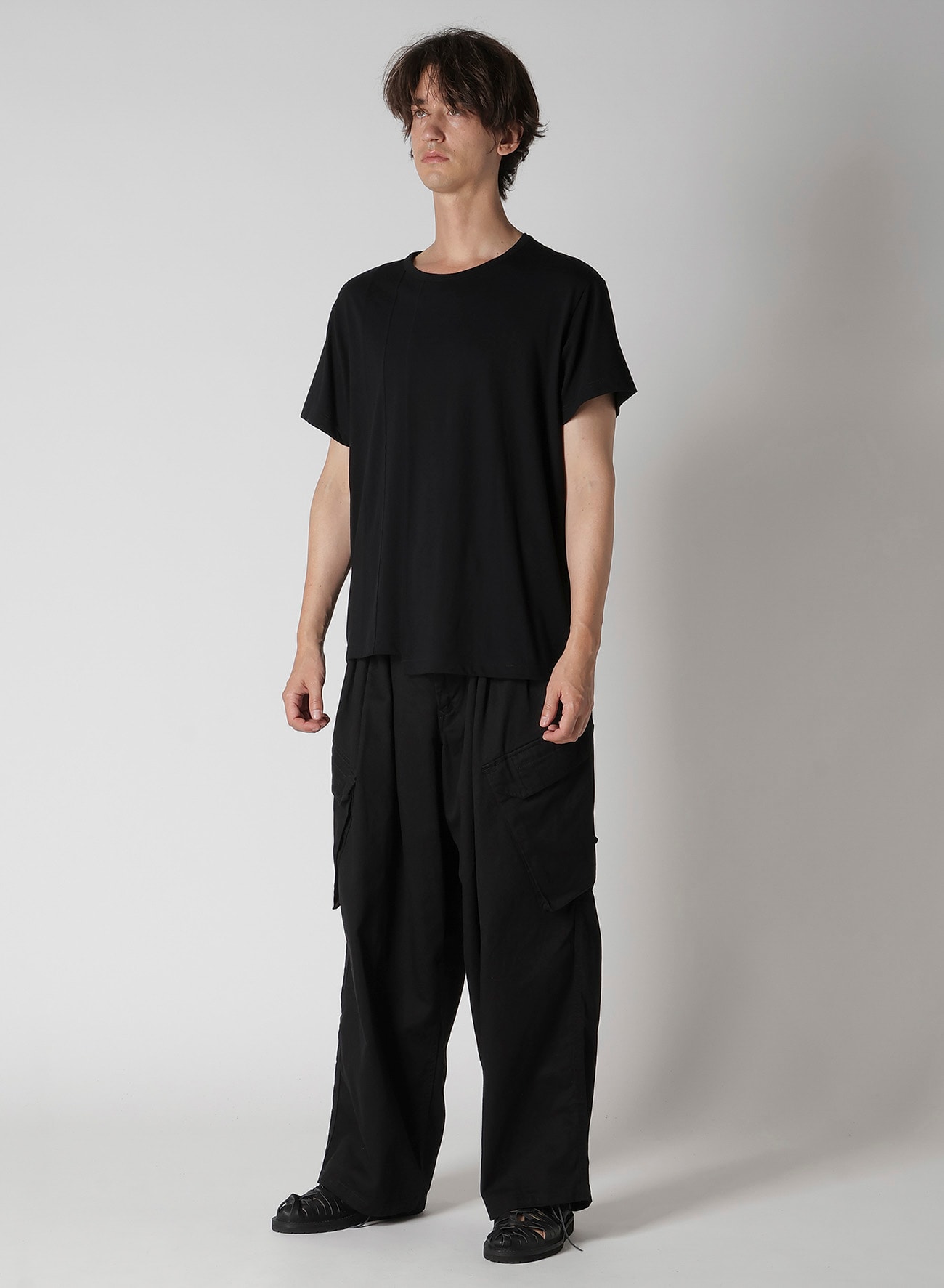 30/- COMBED PLAIN STITCH PANELED SHORT SLV T