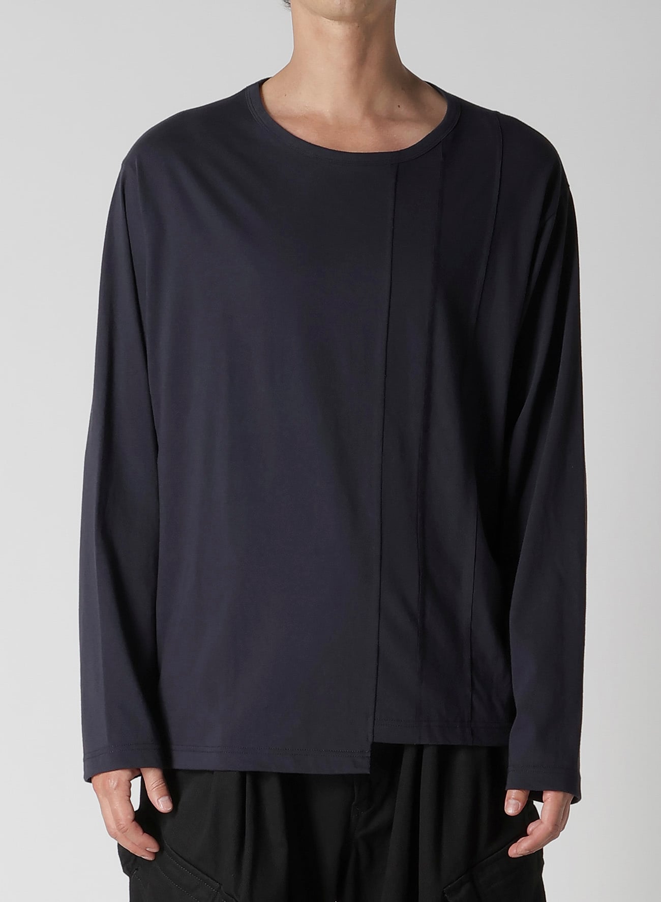30/- COMBED PLAIN STITCH PANELED LONG SLV T