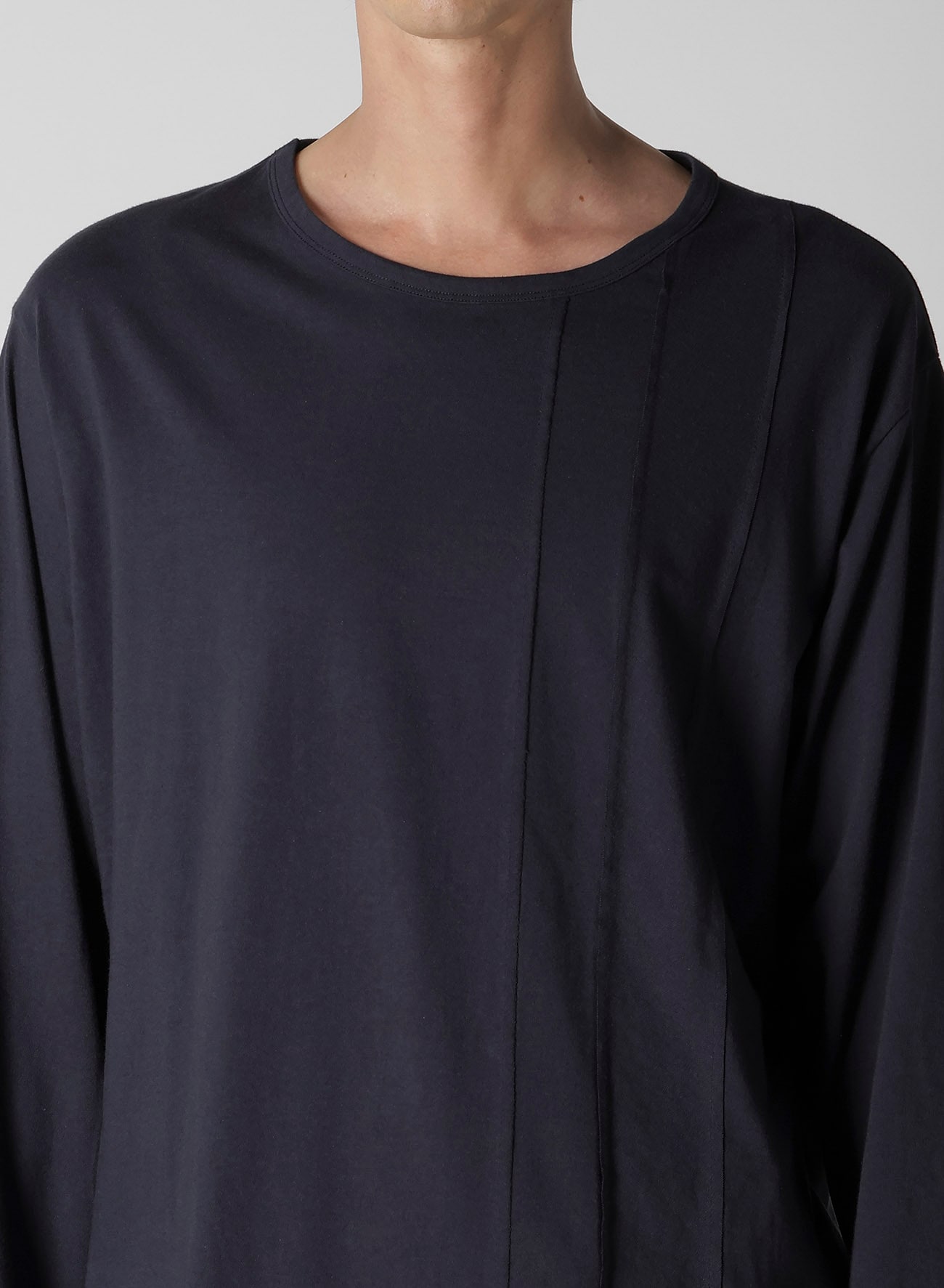 30/- COMBED PLAIN STITCH PANELED LONG SLV T
