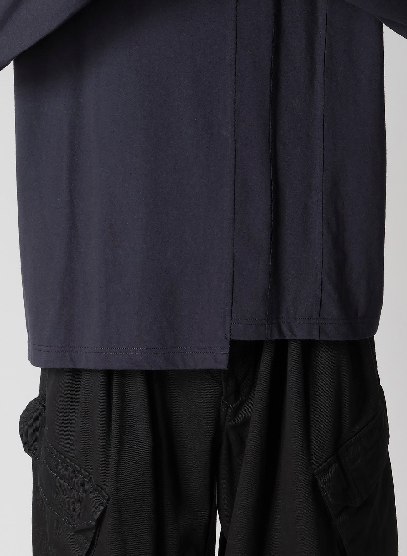 30/- COMBED PLAIN STITCH PANELED LONG SLV T
