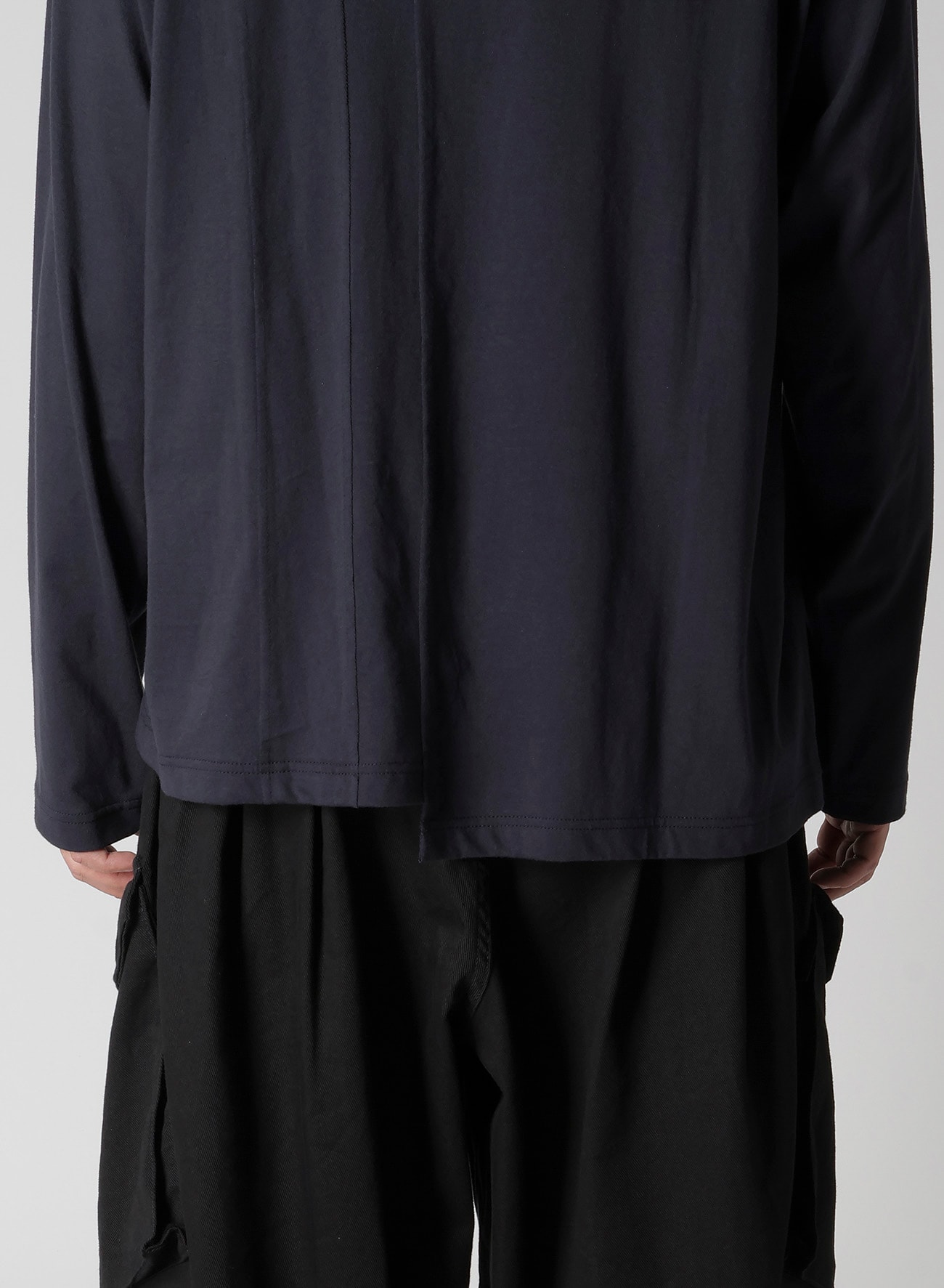 30/- COMBED PLAIN STITCH PANELED LONG SLV T