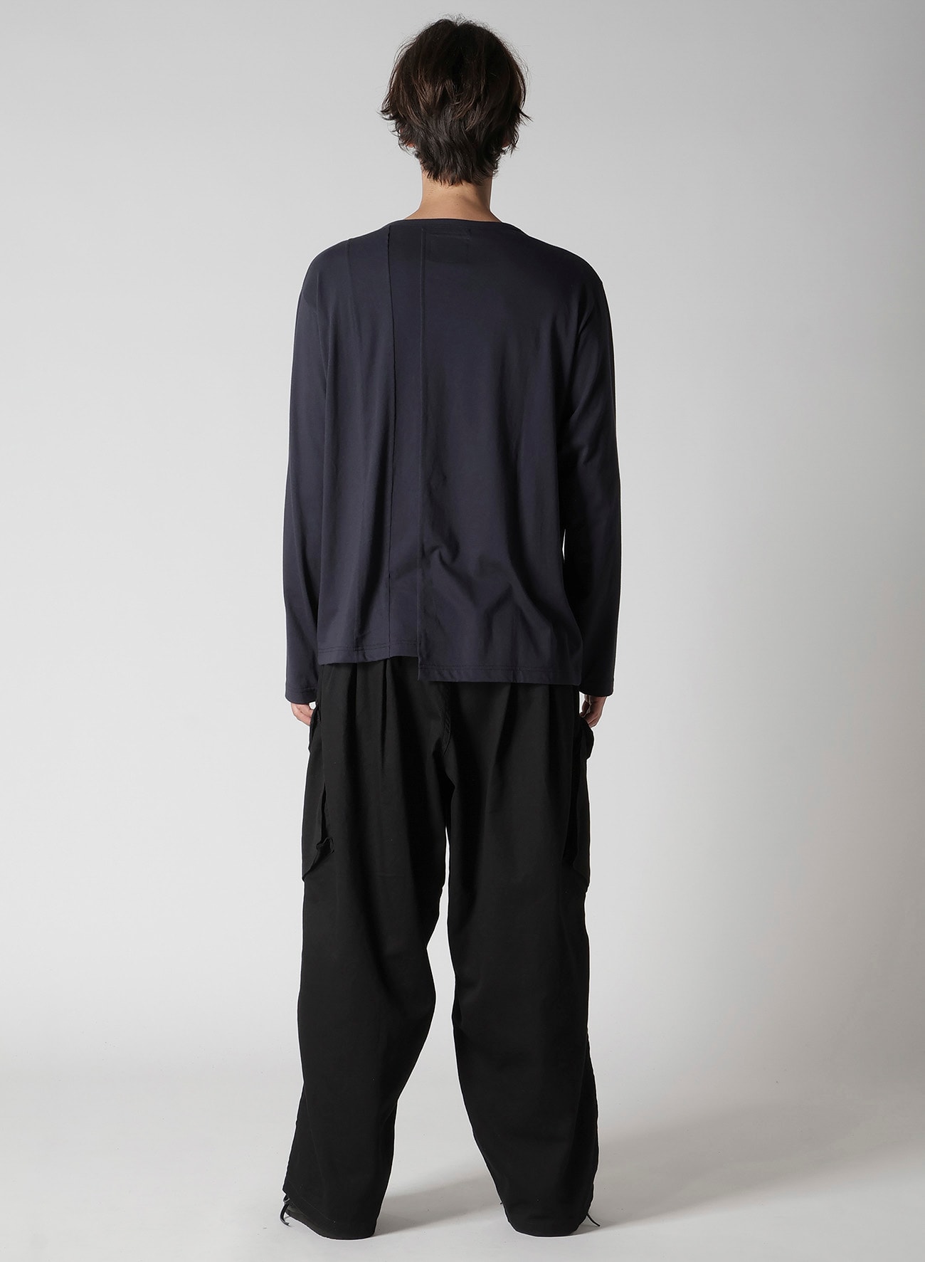 30/- COMBED PLAIN STITCH PANELED LONG SLV T