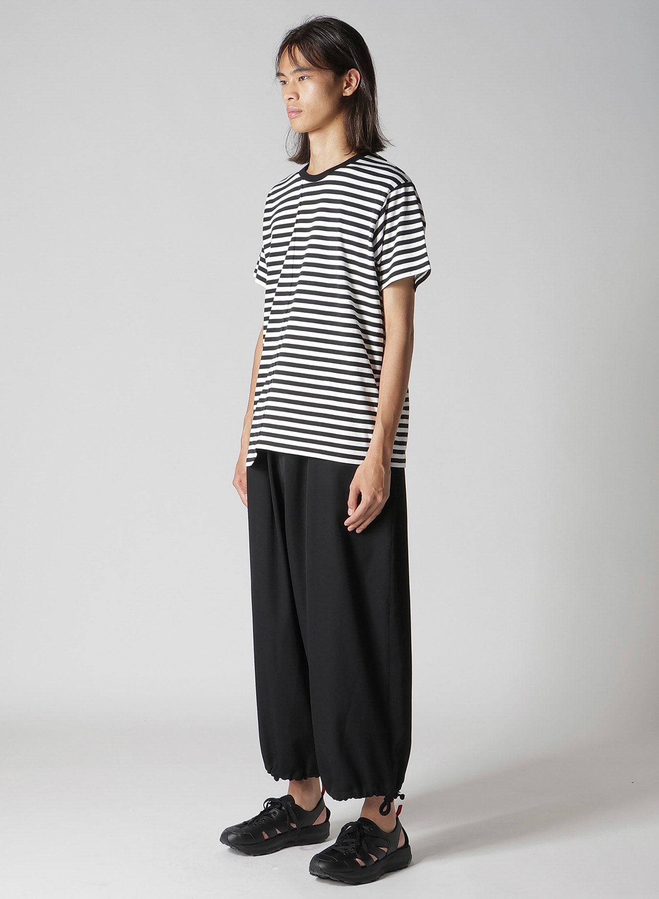 40/2 BORDER PLAIN STITCH PANELED SHORT SLV T