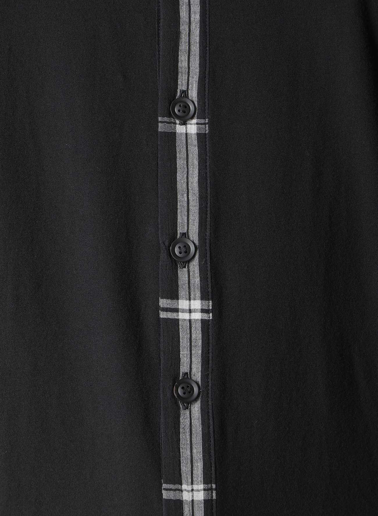 30/- COMBED PLAIN STITCH FRONT BUTTON SHORT SLV T