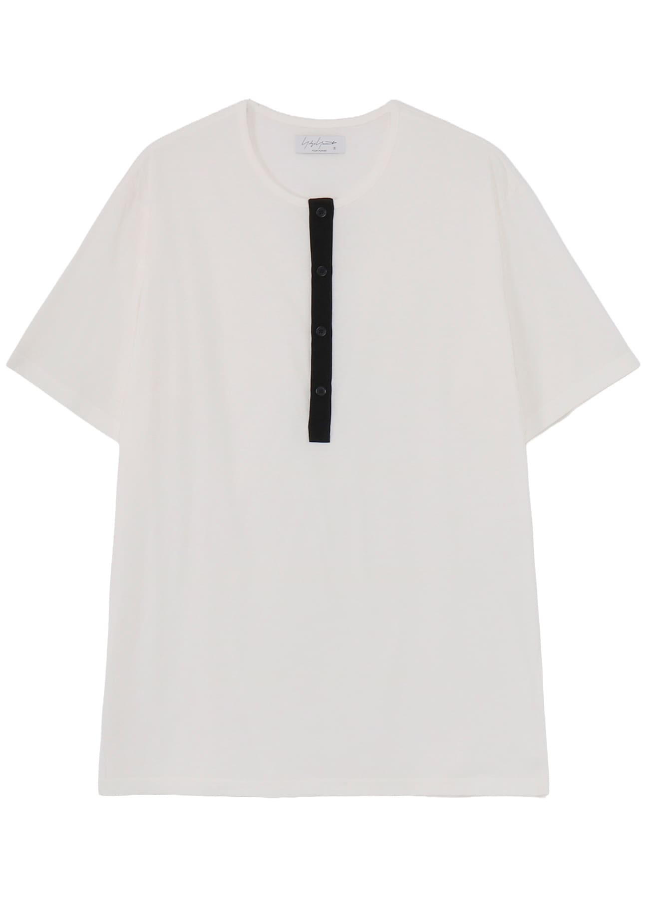 30/- COMBED PLAIN STITCH HENLEY NECK SHORT SLV T