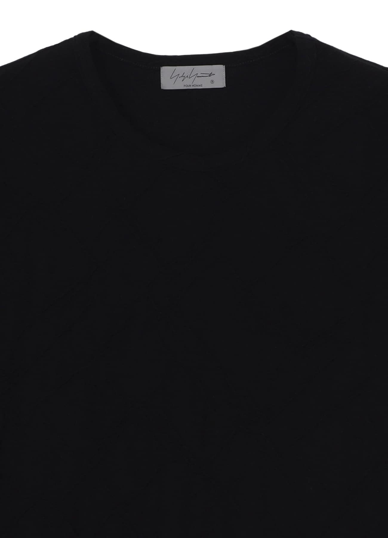 30/- TUCK JACQUARD ROUND NECK LONG SLV T