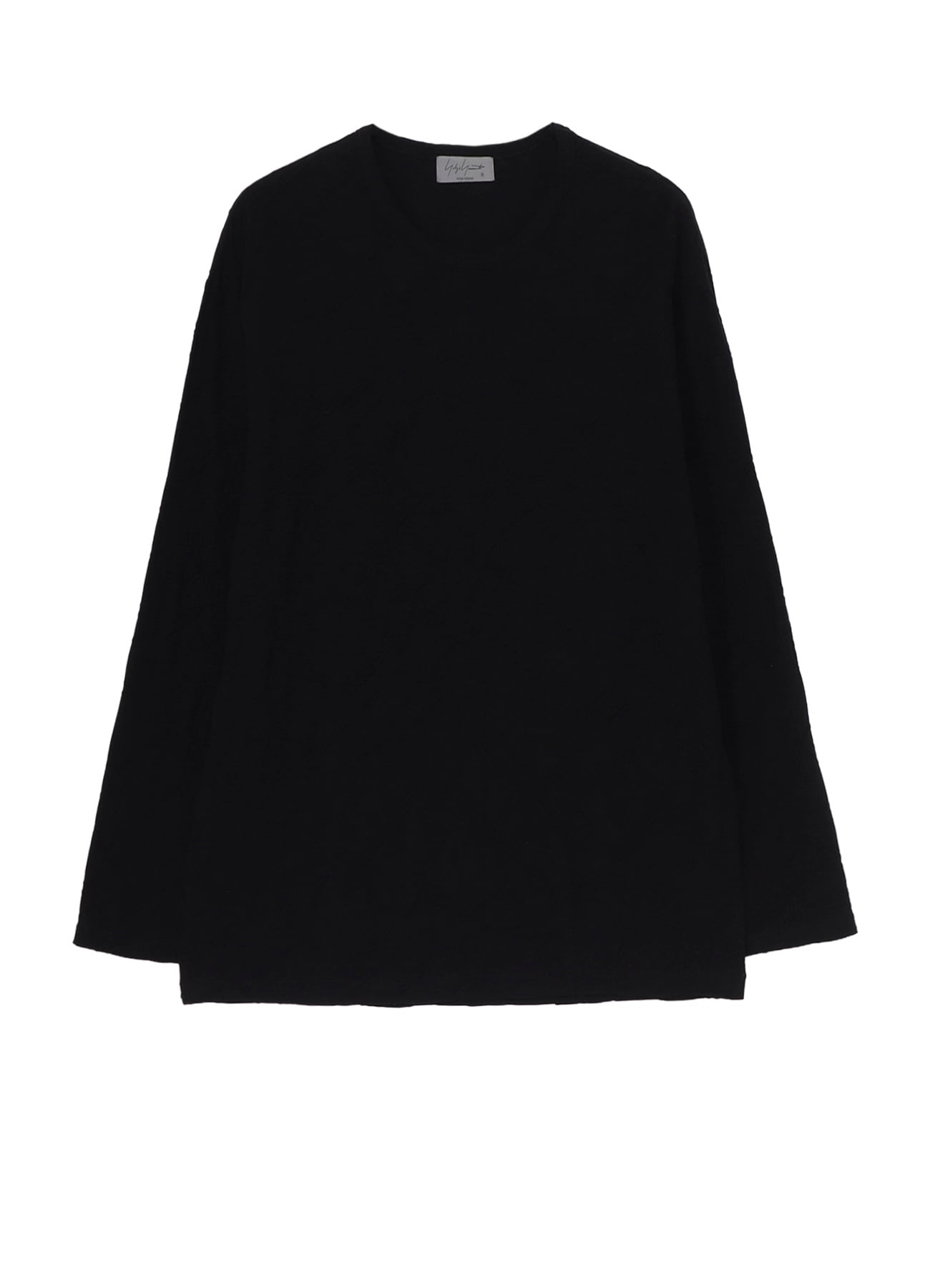 30/- TUCK JACQUARD ROUND NECK LONG SLV T