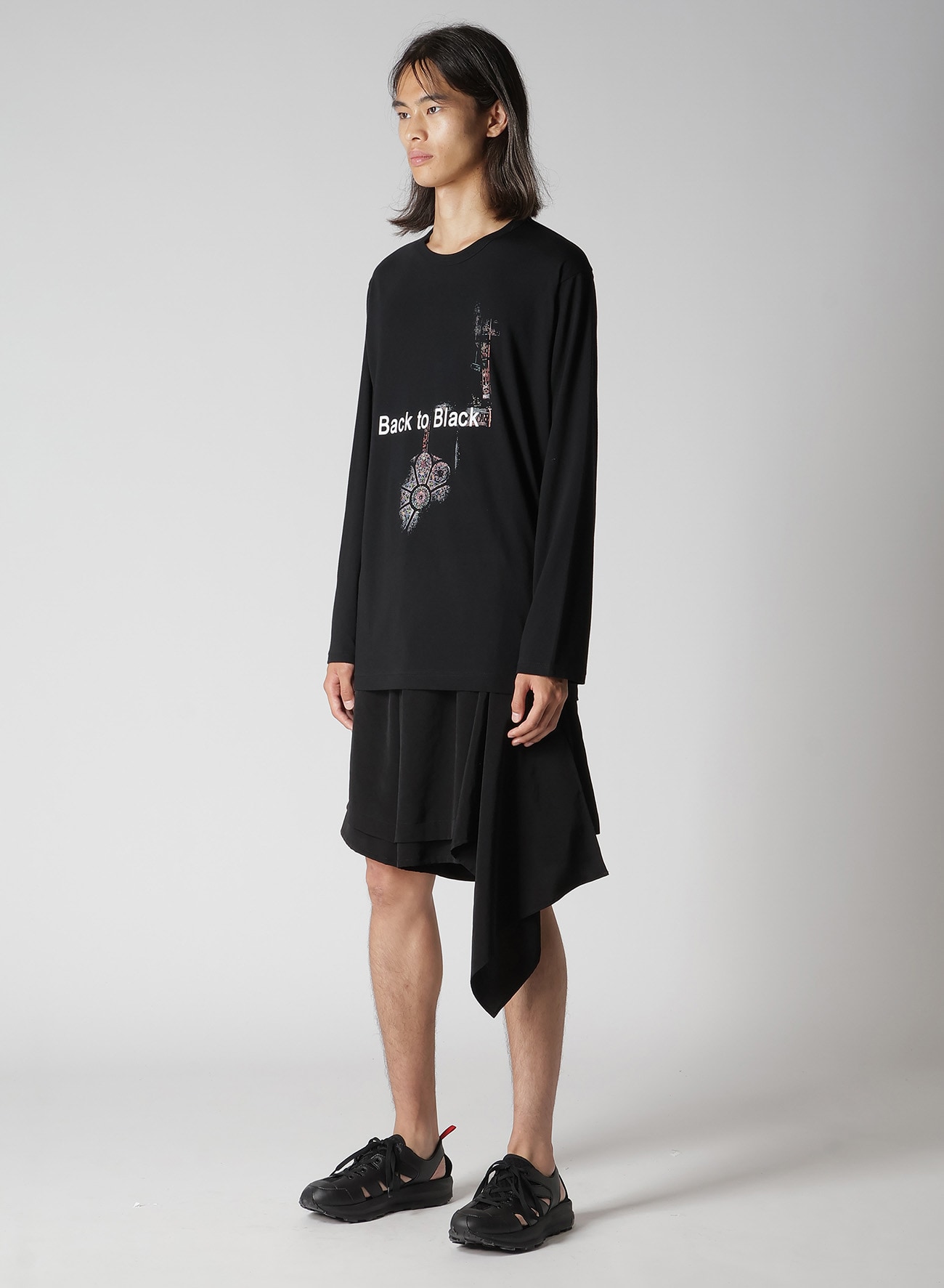 PLAIN STITCH LONG SLEEVE PRINT TEE