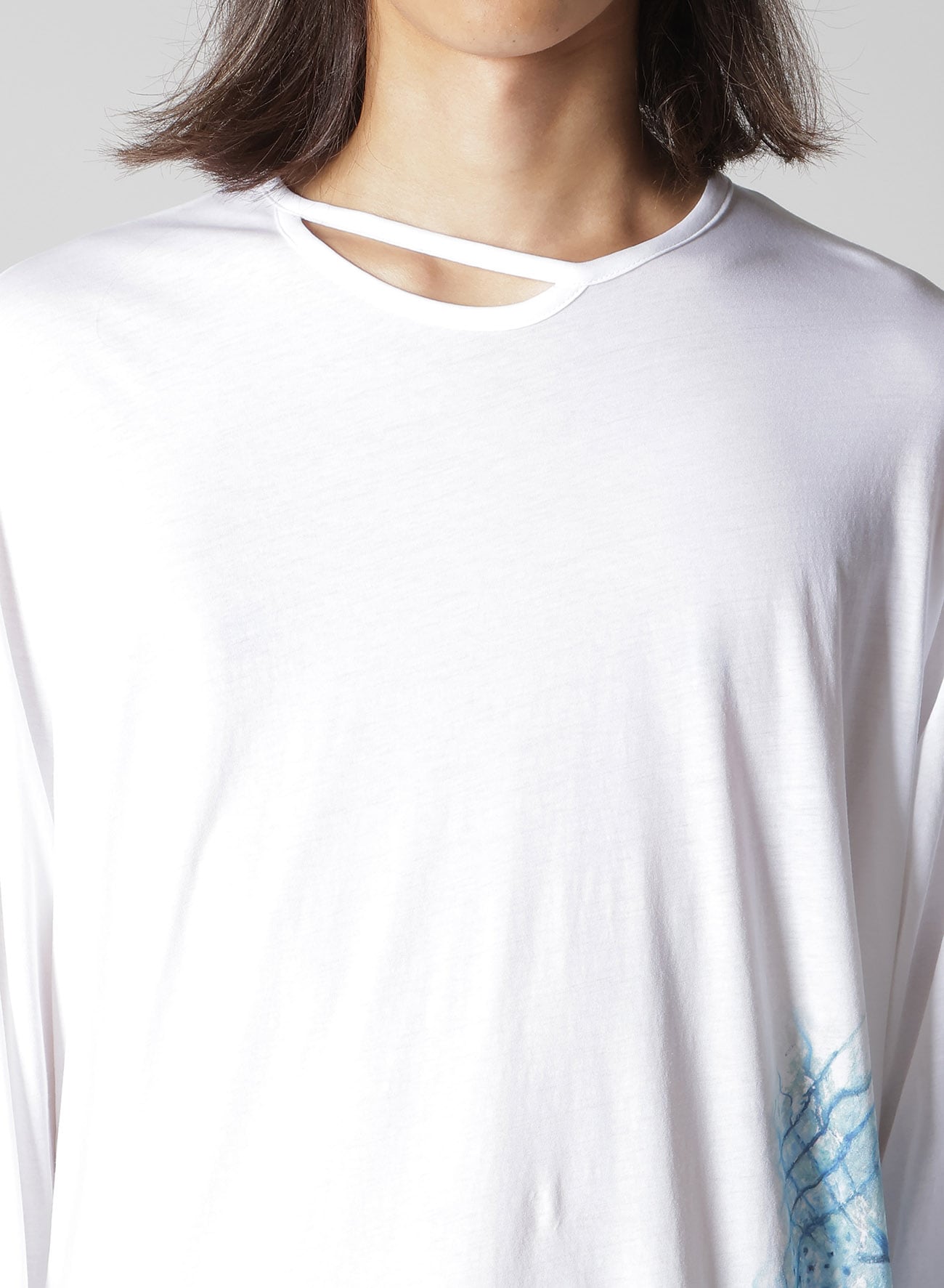 50/-SUPER HIGH TWISTED JERSEY D NECK LINE LONG SLV PT B