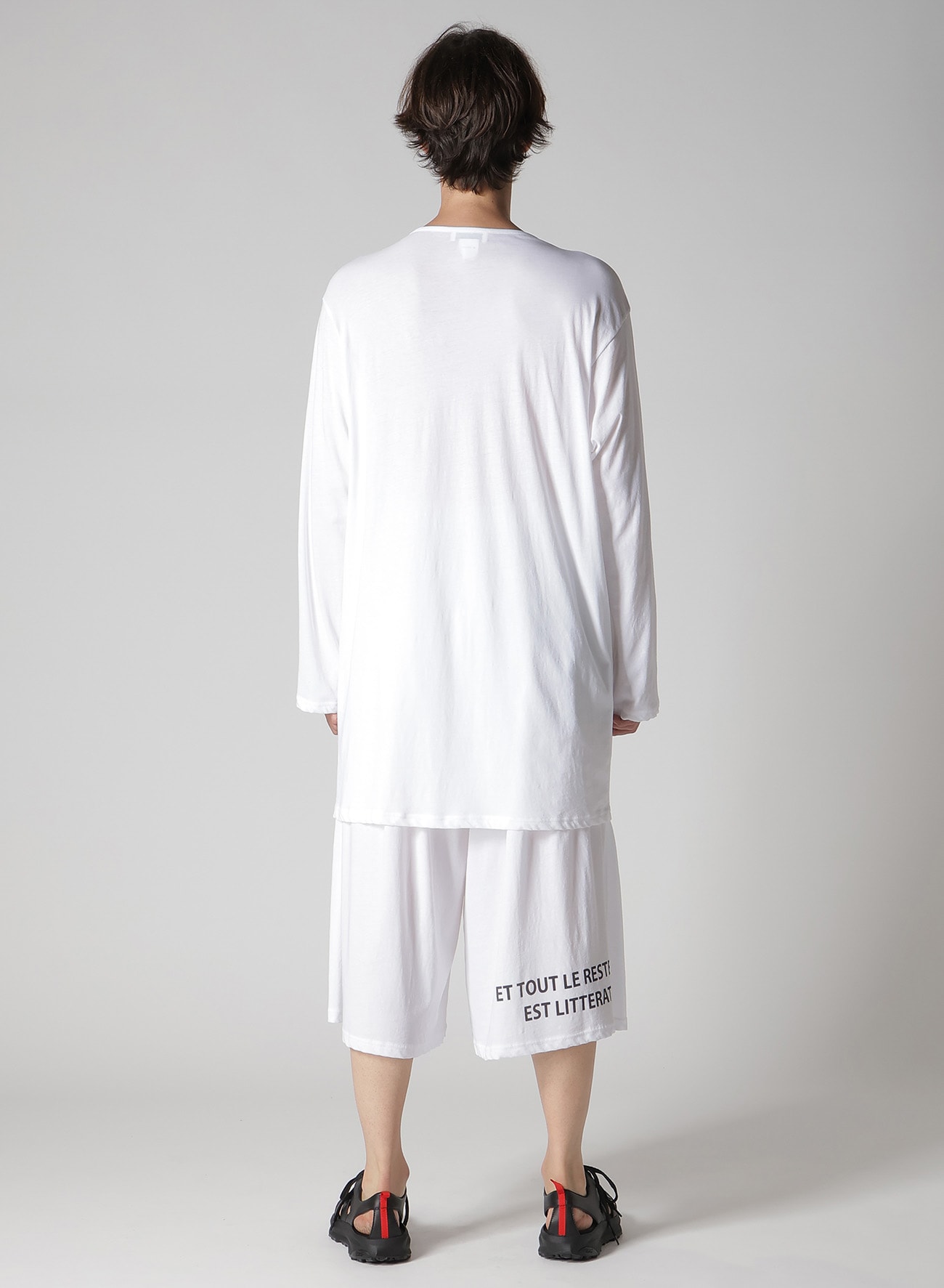 SUPER HIGH TWISTED JERSEY BUTTON DETAIL LONG SLV