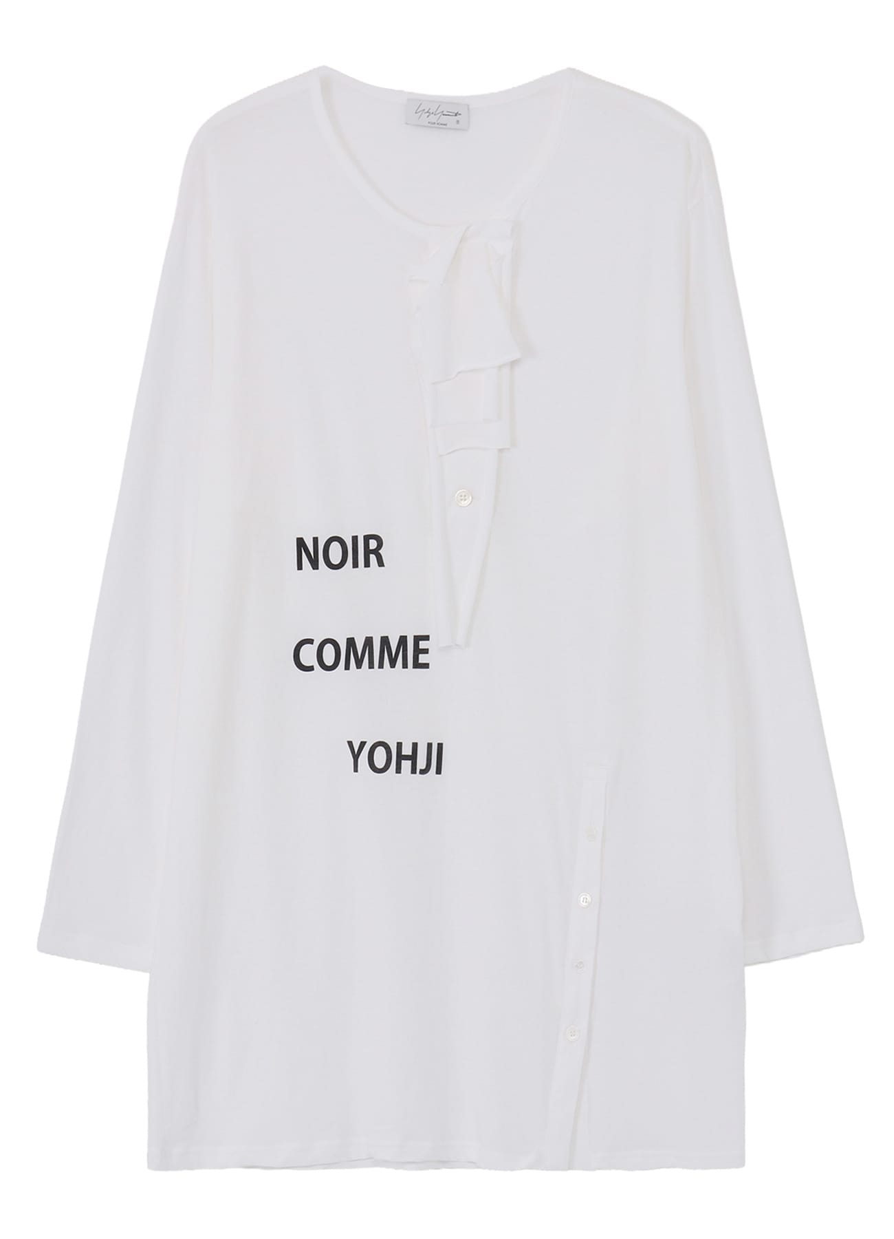 SUPER HIGH TWISTED JERSEY BUTTON DETAIL LONG SLV