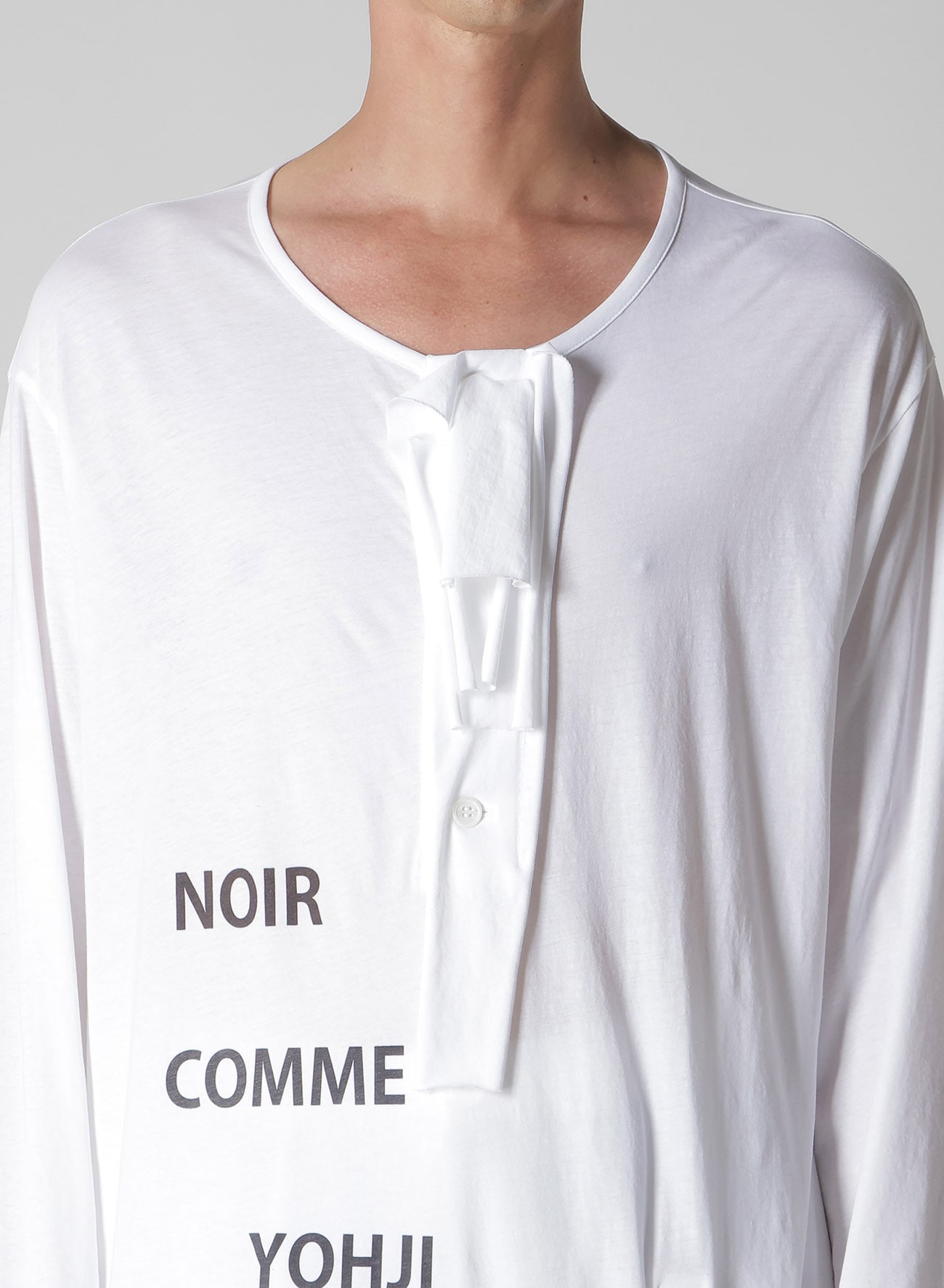 SUPER HIGH TWISTED JERSEY BUTTON DETAIL LONG SLV