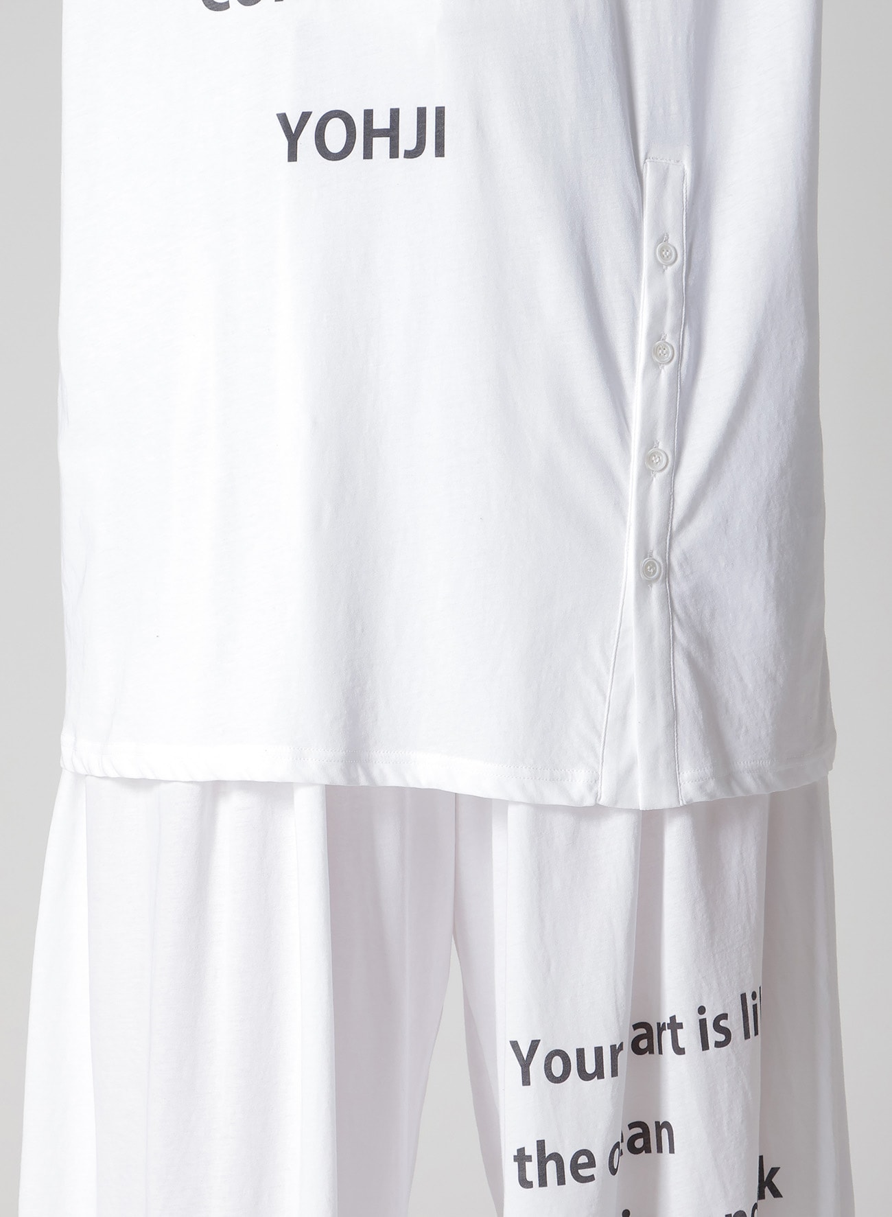 SUPER HIGH TWISTED JERSEY BUTTON DETAIL LONG SLV