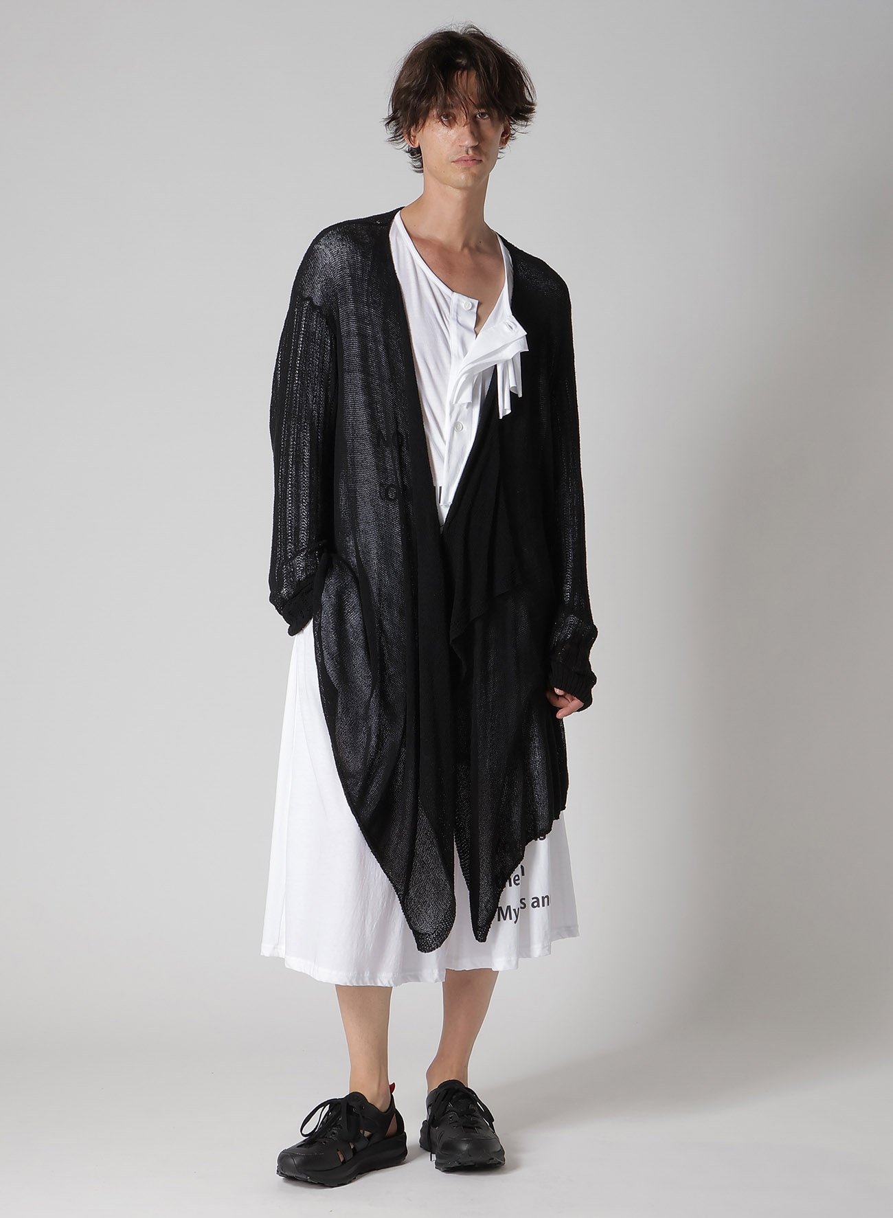 SUPER HIGH TWISTED JERSEY BUTTON DETAIL LONG SLV