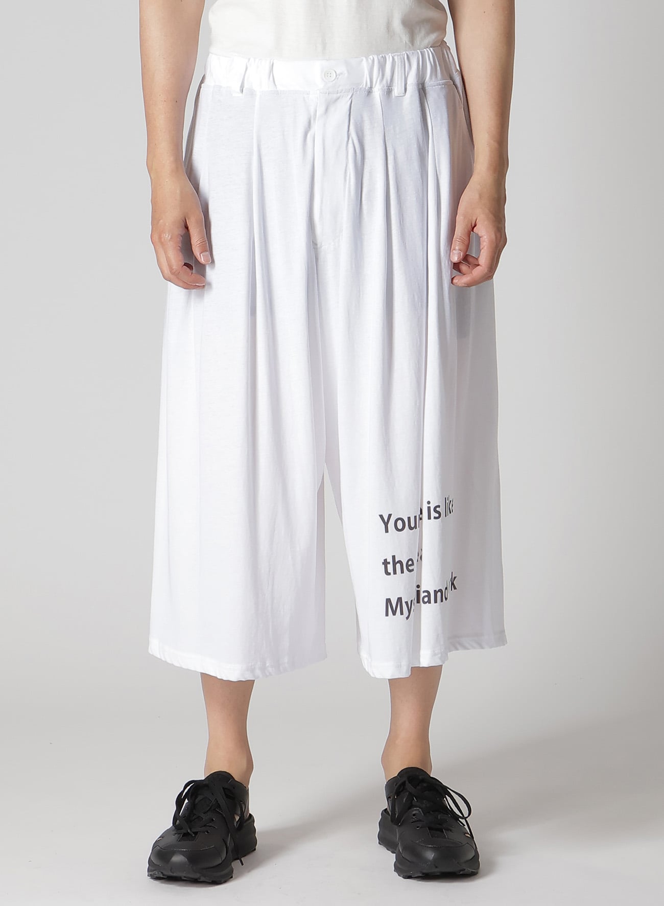 SUPER HIGH TWISTED JERSEY TUCK PANTS