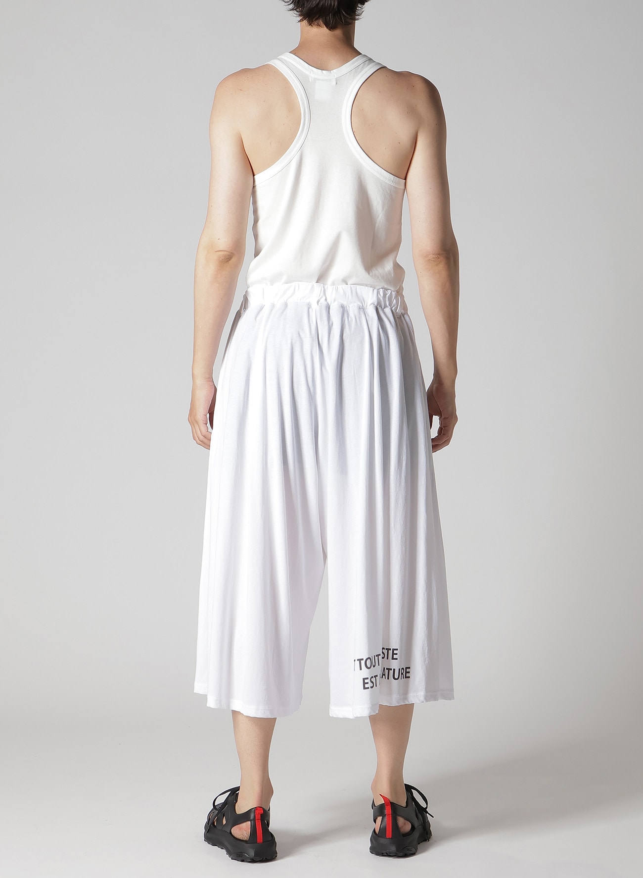 SUPER HIGH TWISTED JERSEY TUCK PANTS