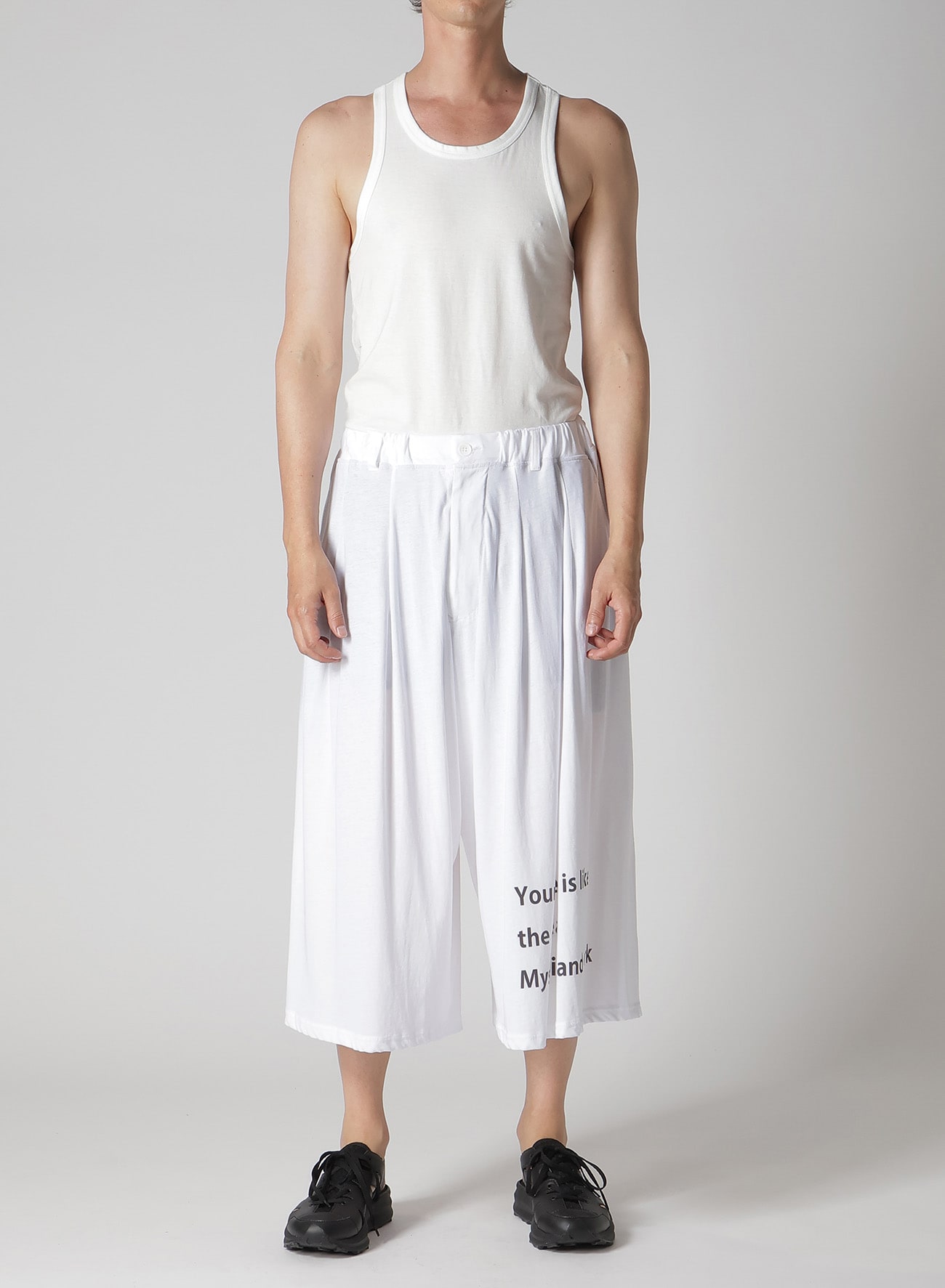 SUPER HIGH TWISTED JERSEY TUCK PANTS