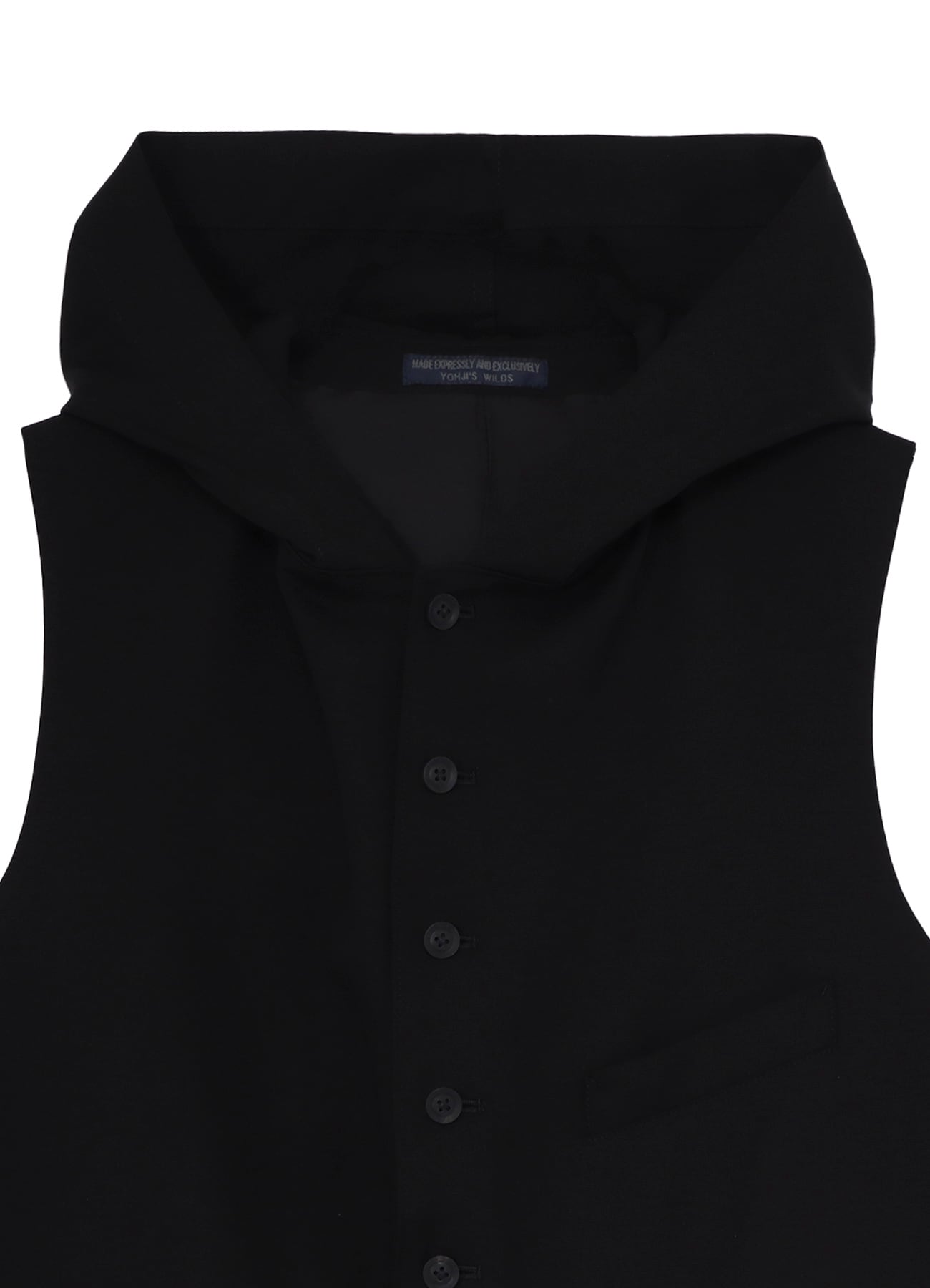 RE CELLULOSE GABARDINE HOODED VEST