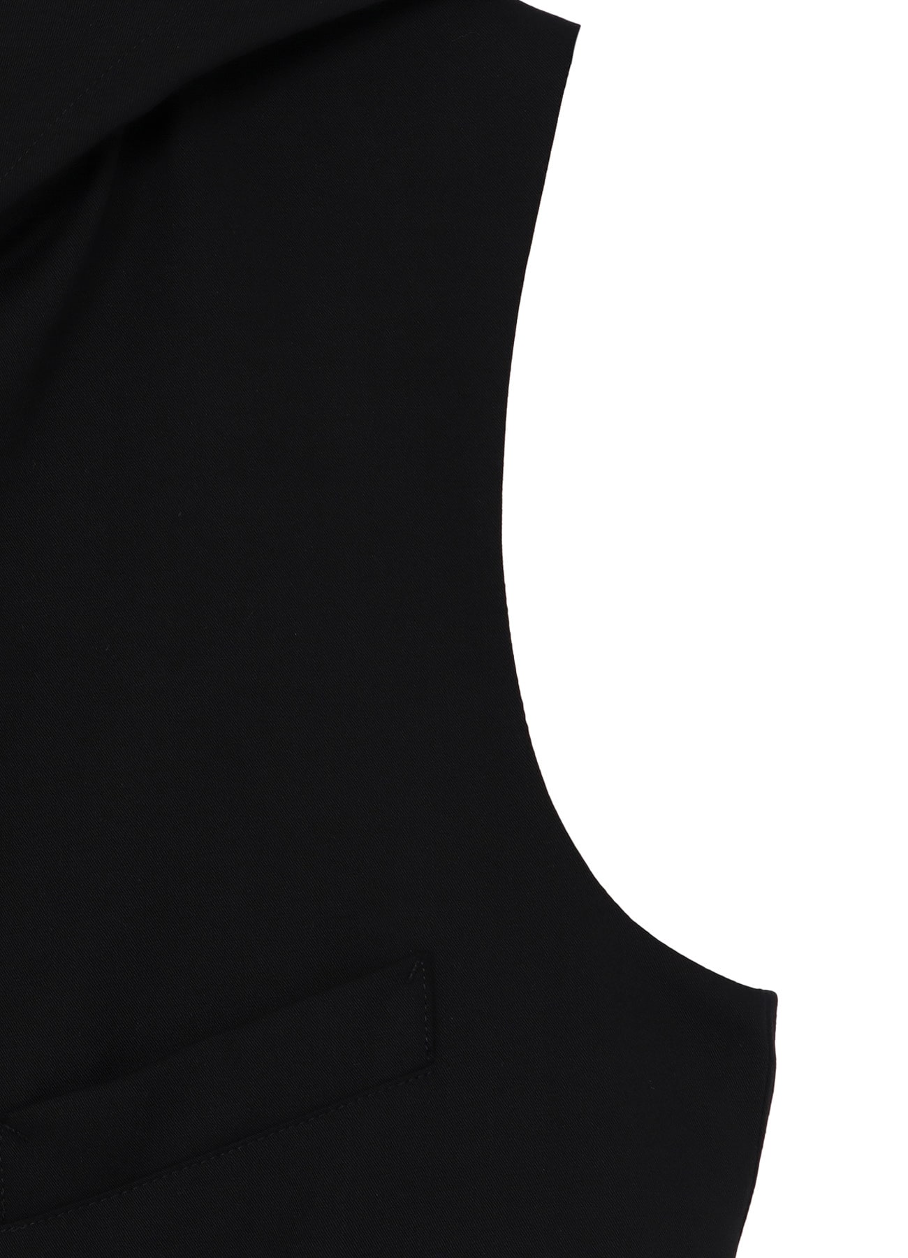 RE CELLULOSE GABARDINE HOODED VEST