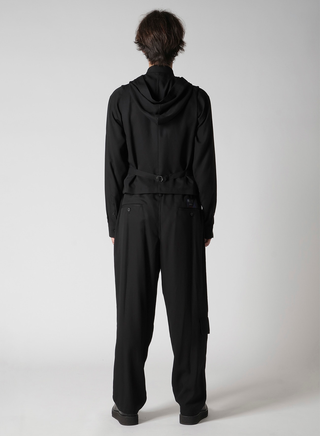 RE CELLULOSE GABARDINE HOODED VEST