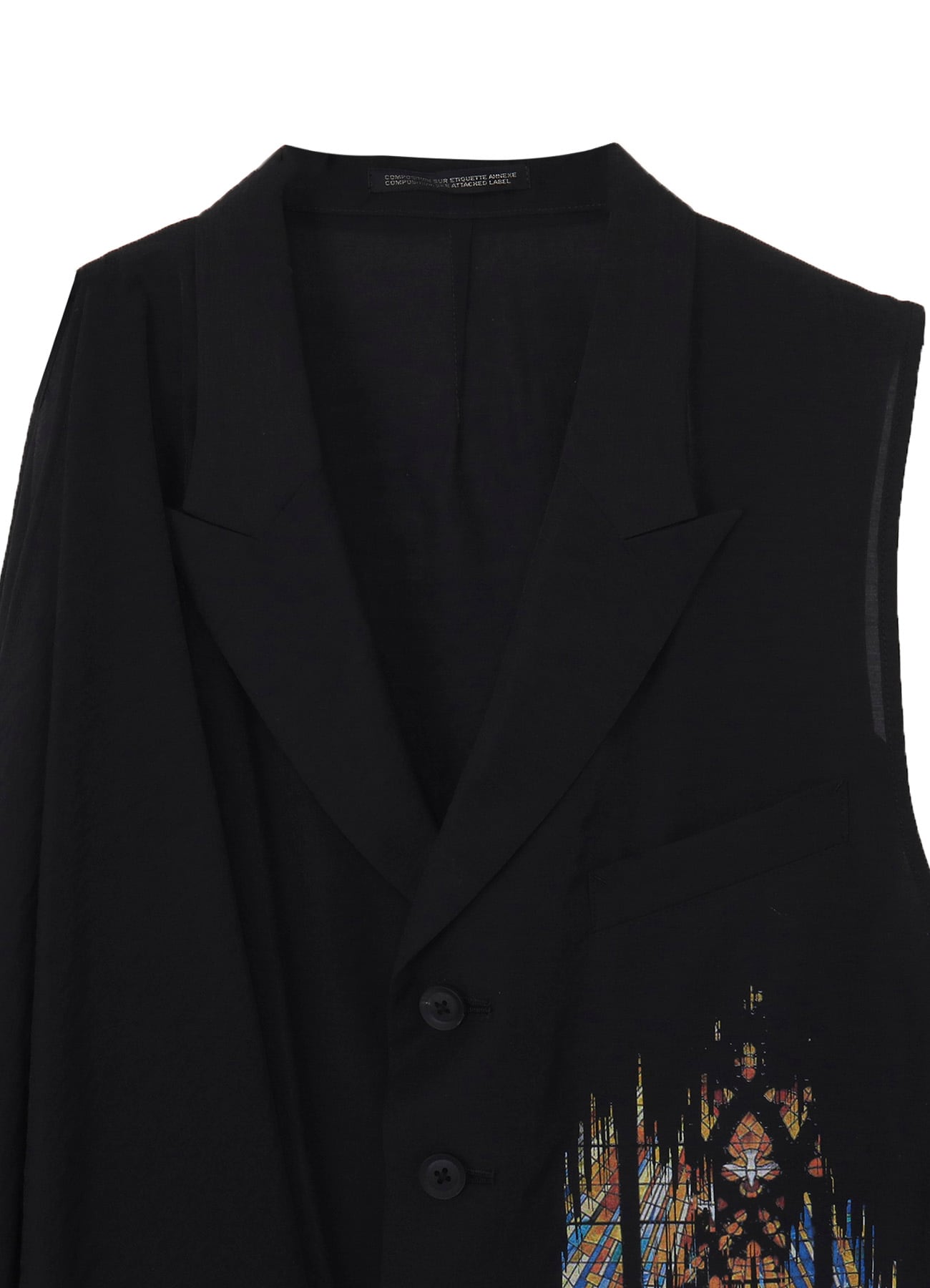 RY/ NY/ CU LAWN ASYMMETRIC CAPE VEST