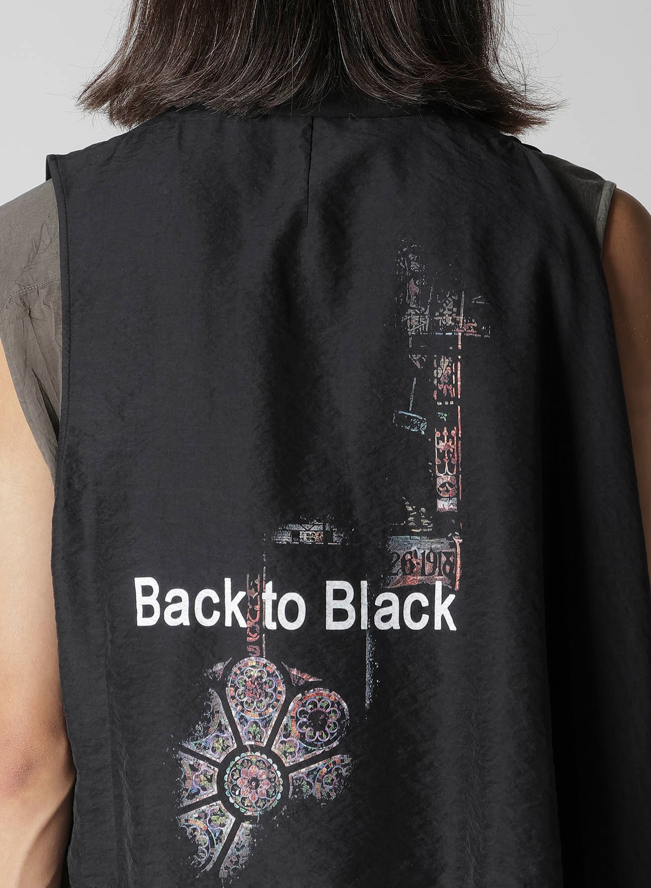 RY/ NY/ CU LAWN ASYMMETRIC CAPE VEST