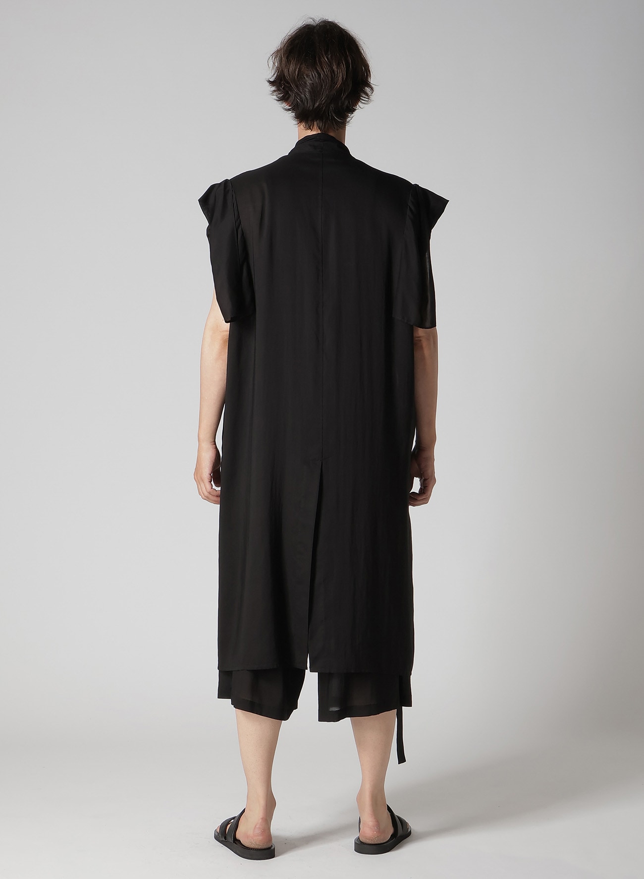 CELLULOSE DESIGNED SLEEVE LONG VEST