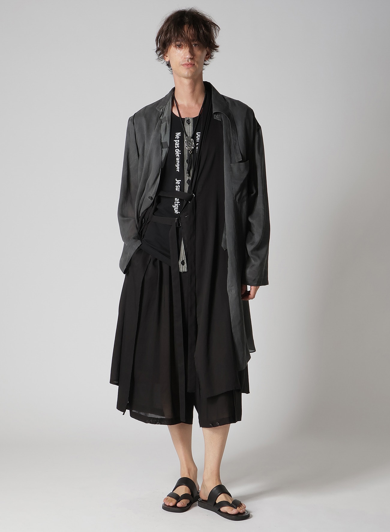 CELLULOSE DESIGNED SLEEVE LONG VEST