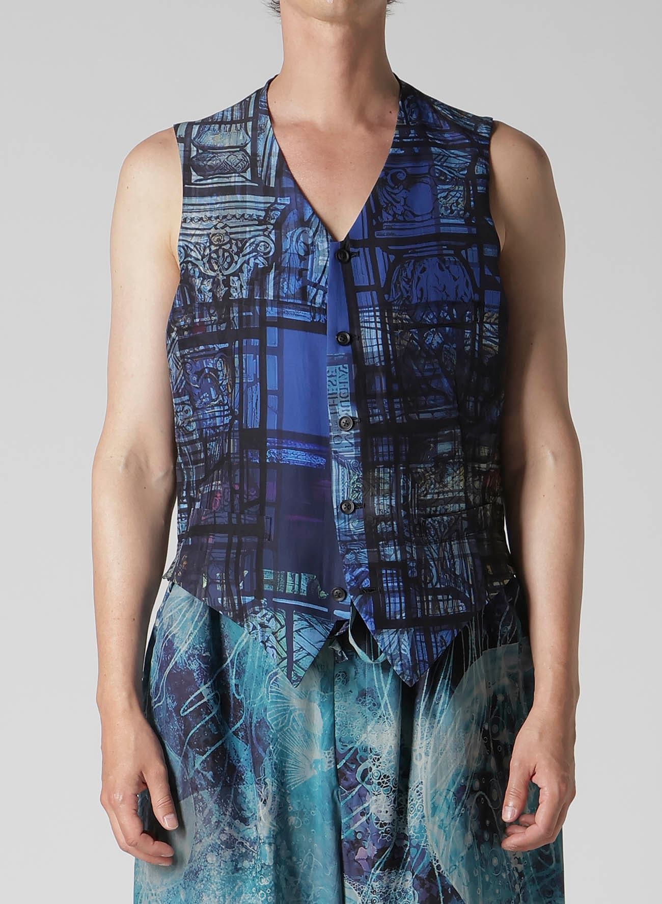 SEA MOTIF 5 BUTTONS VEST