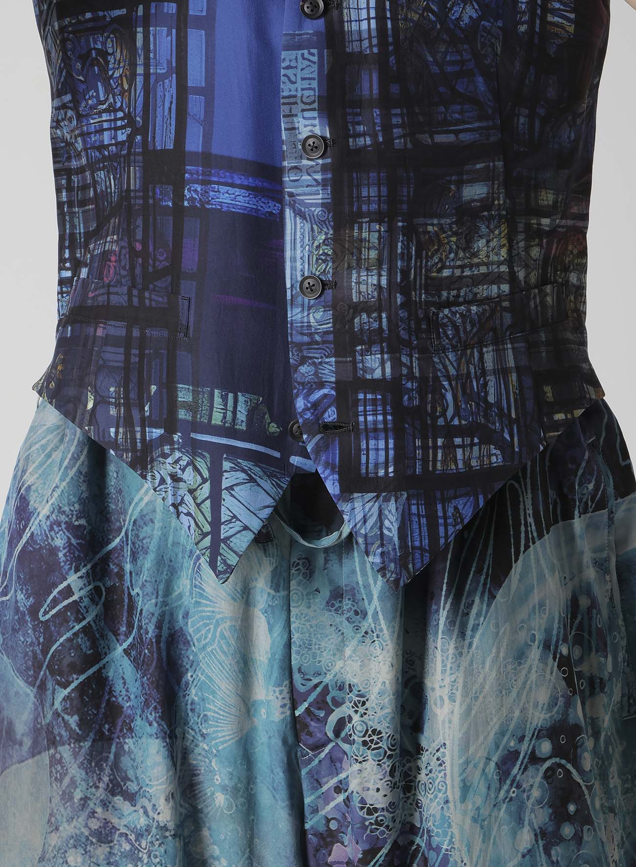 SEA MOTIF 5 BUTTONS VEST