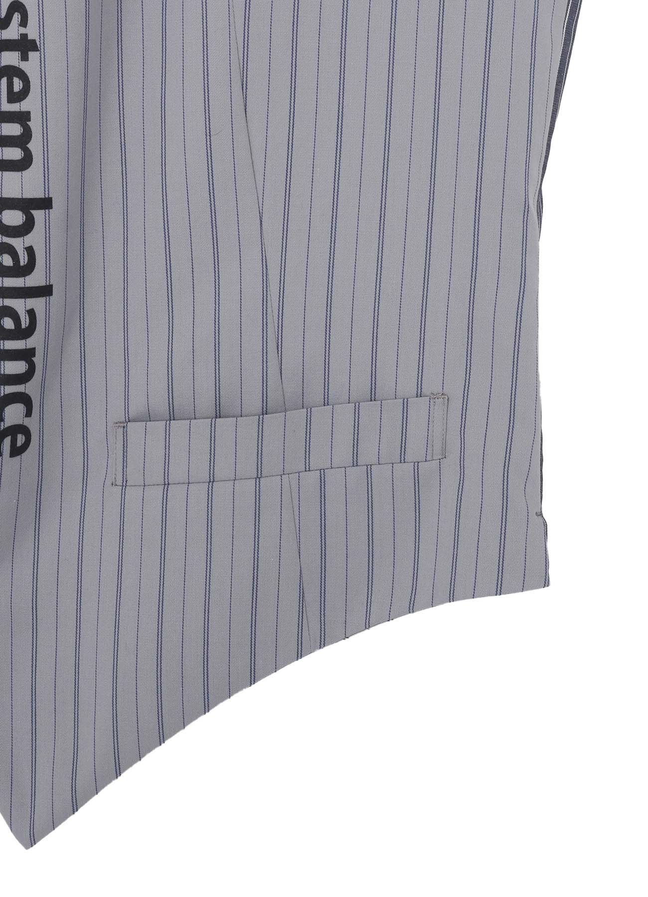 <PIECE UNIQUE>MESSAGE PRINTED STRIPE VEST