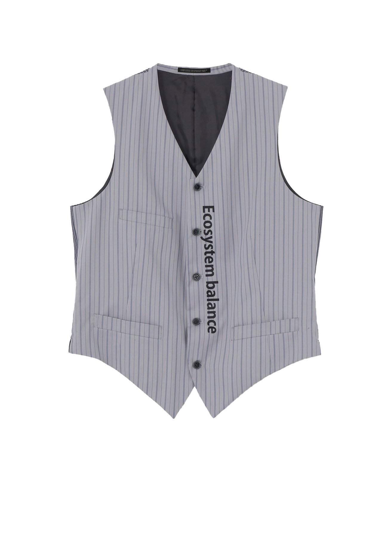 <PIECE UNIQUE>MESSAGE PRINTED STRIPE VEST