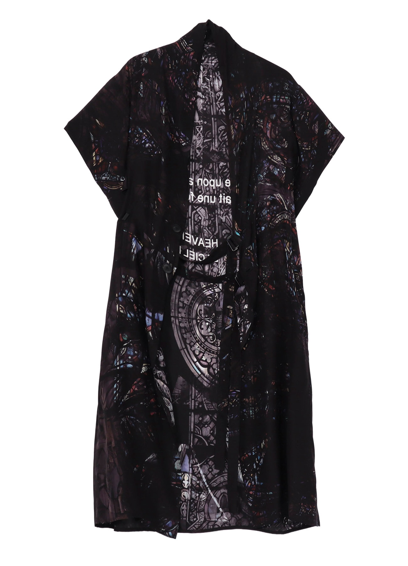 STAINED GLASS AND MESSAGE PRINTED LONG VEST