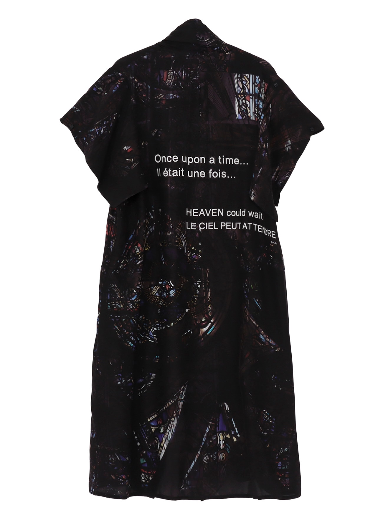 STAINED GLASS AND MESSAGE PRINTED LONG VEST